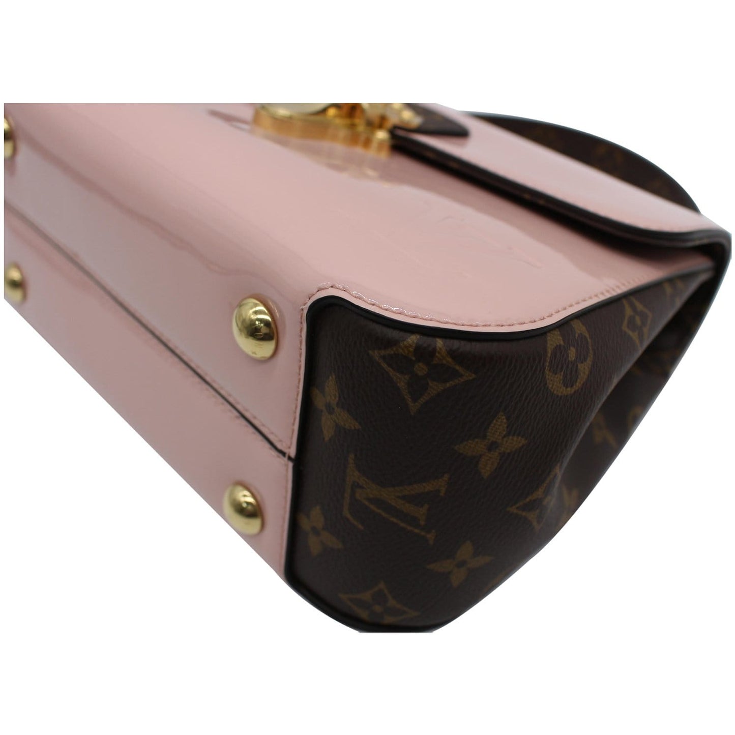 LOUIS VUITTON Cherrywood PM Patent Leather Shoulder Bag Rose Ballerine