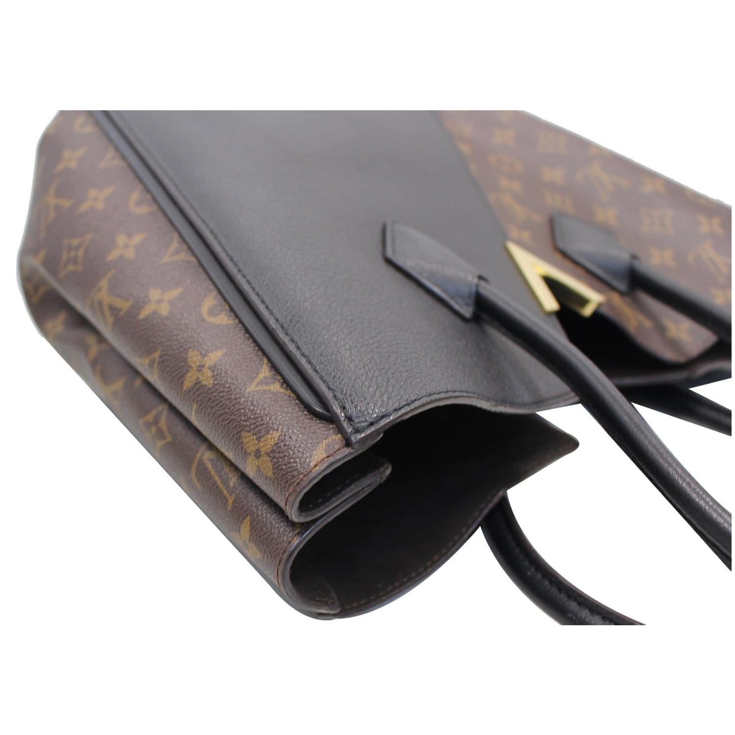 LOUIS VUITTON Kimono Monogram Calfskin Tote Bag Brown/Black