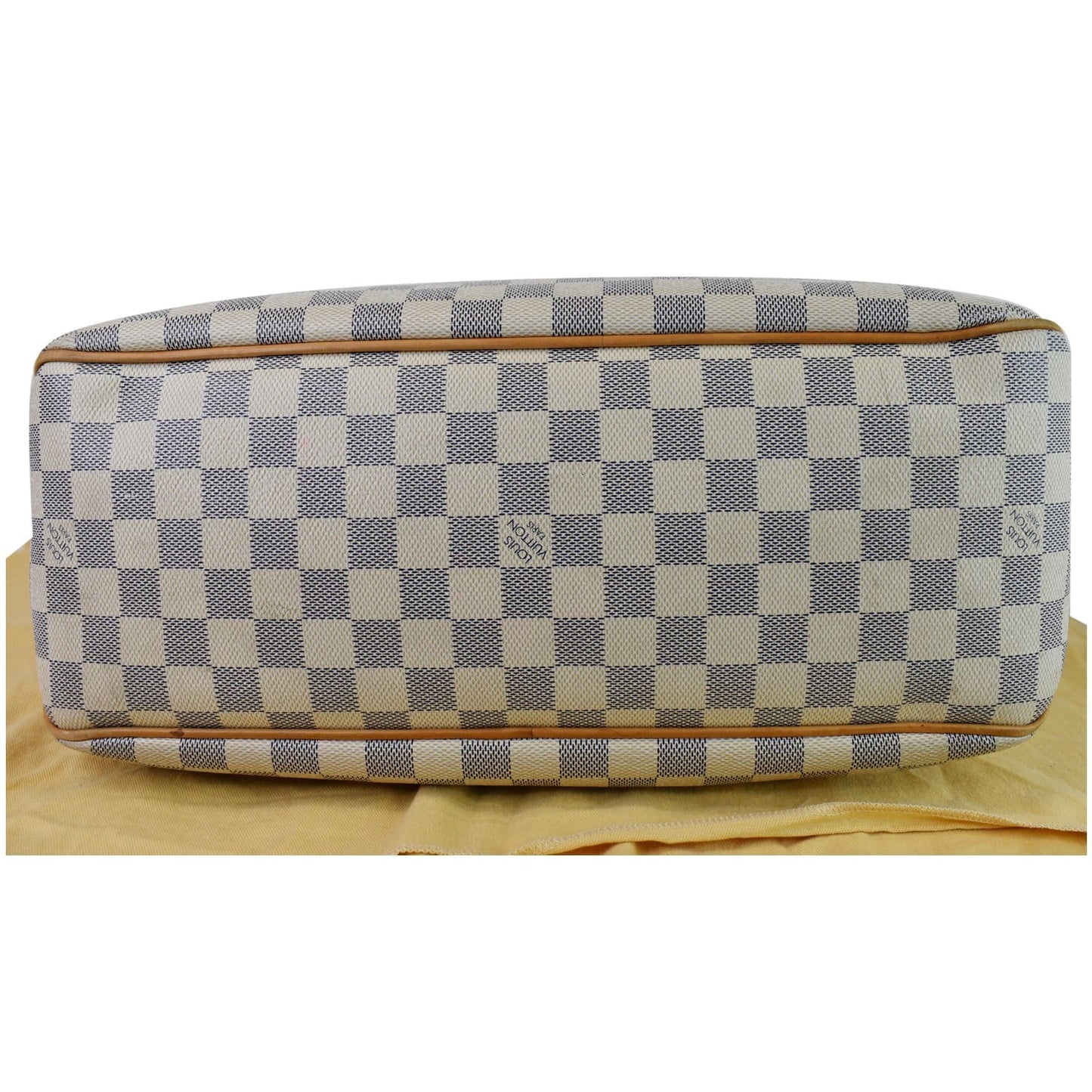 LOUIS VUITTON Delightful MM Damier Azur Hobo Shoulder Bag White