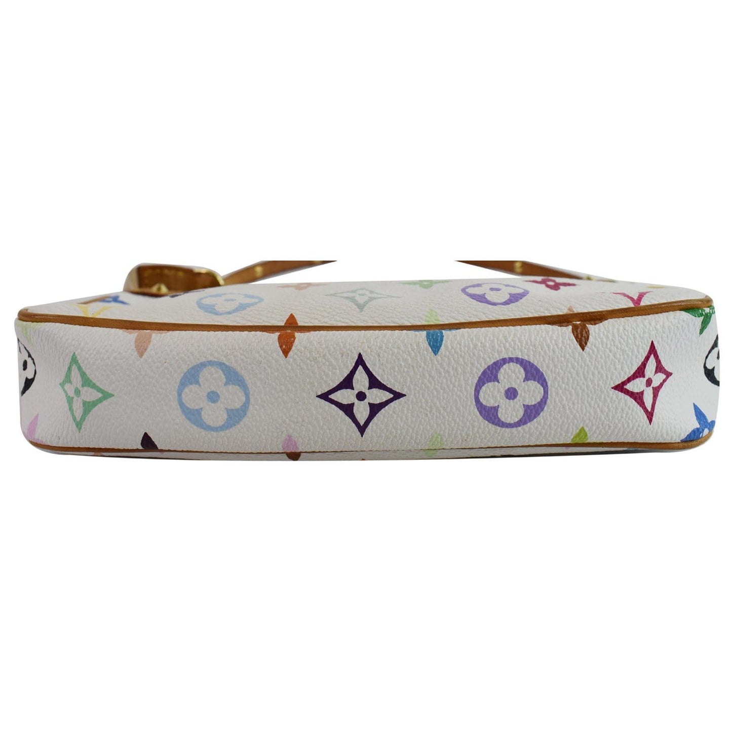 LOUIS VUITTON Pochette Accessories Multicolor Monogram Pouch White