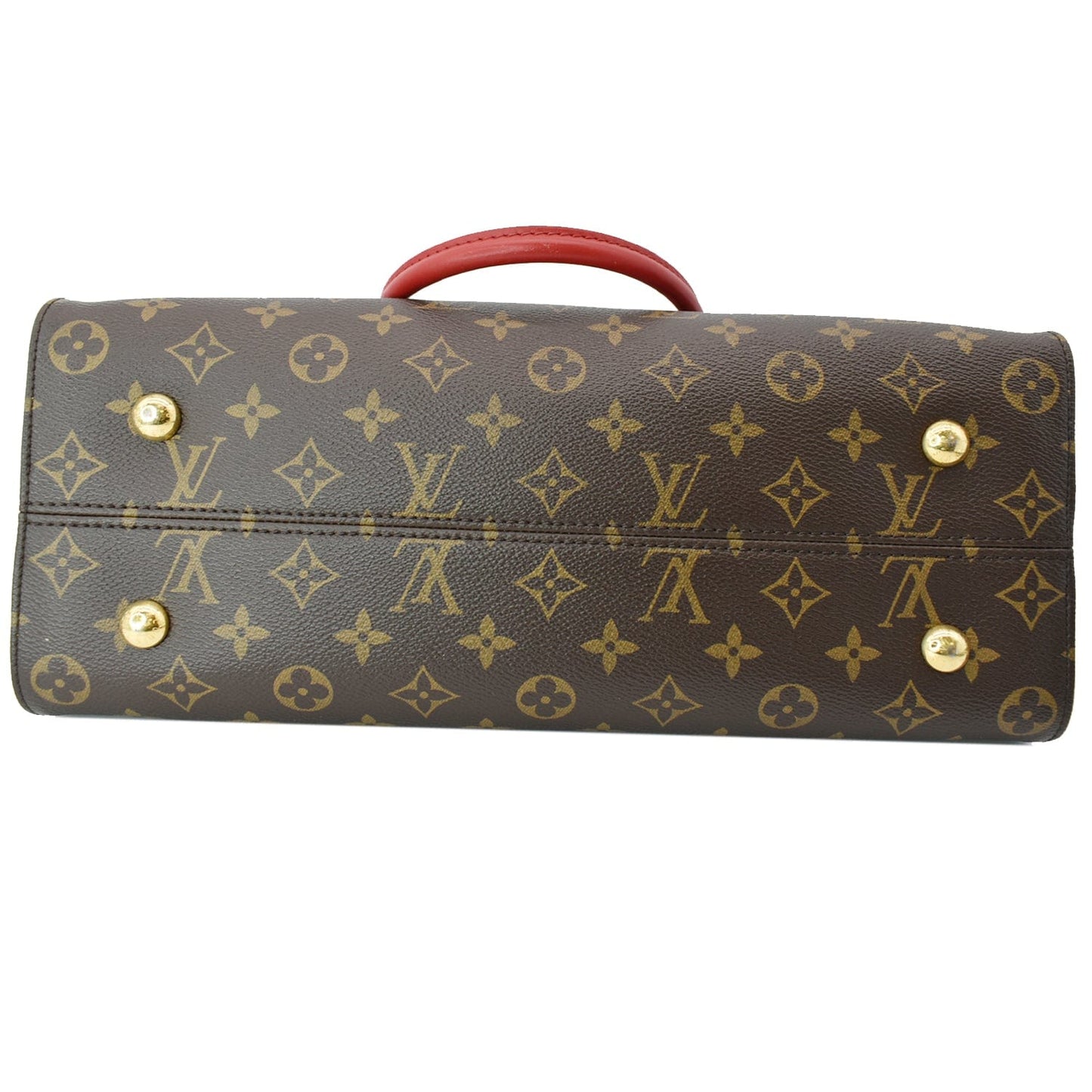 LOUIS VUITTON Tuileries Monogram Canvas Tote Shoulder Bag Brown