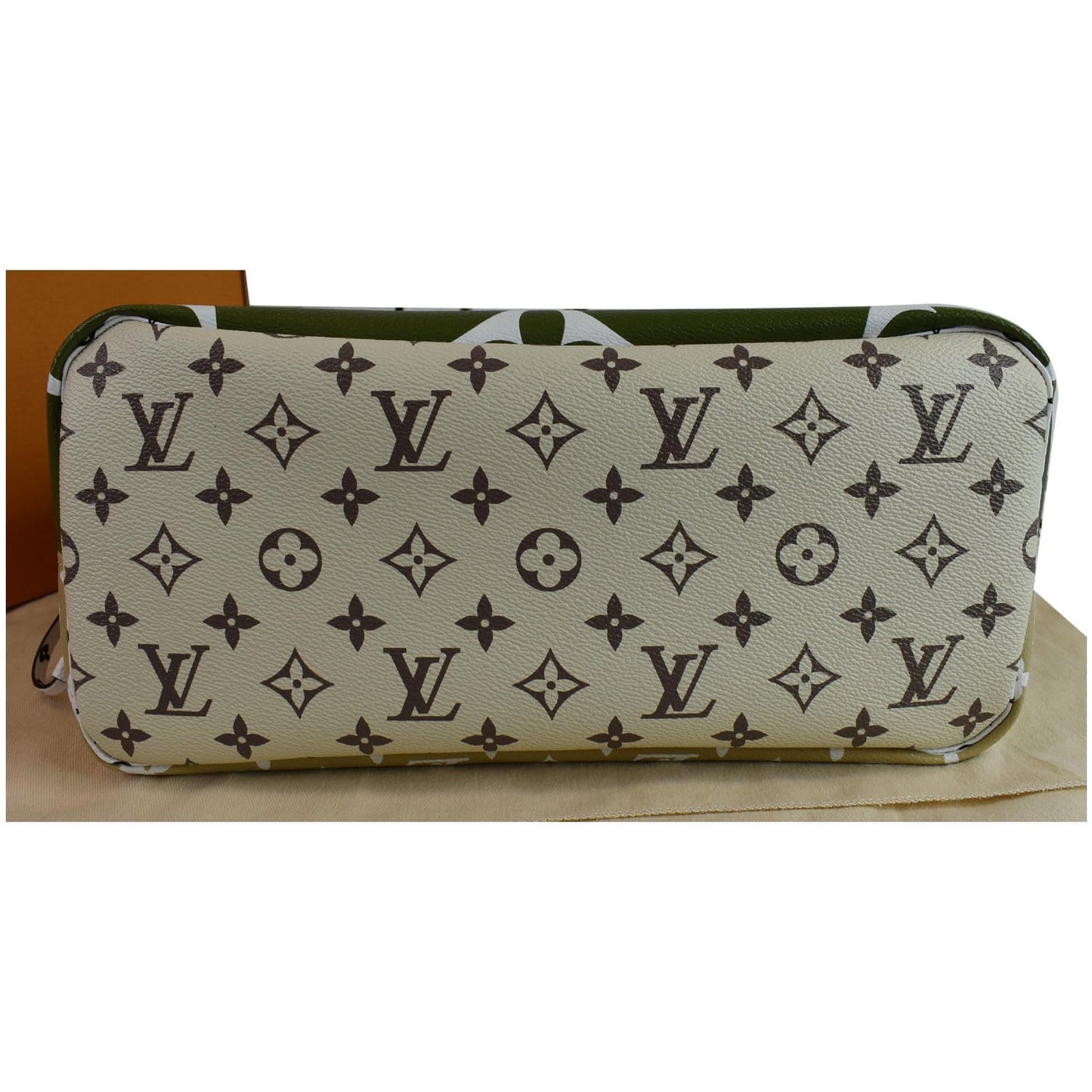 LOUIS VUITTON Giant Neverfull MM Monogram Canvas Shoulder Bag Olive - Last Call