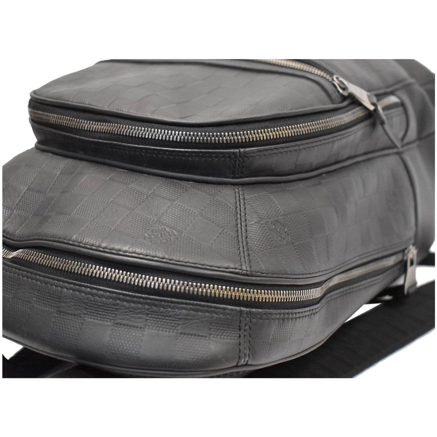 LOUIS VUITTON Michael Damier Infini Leather Backpack Bag Black