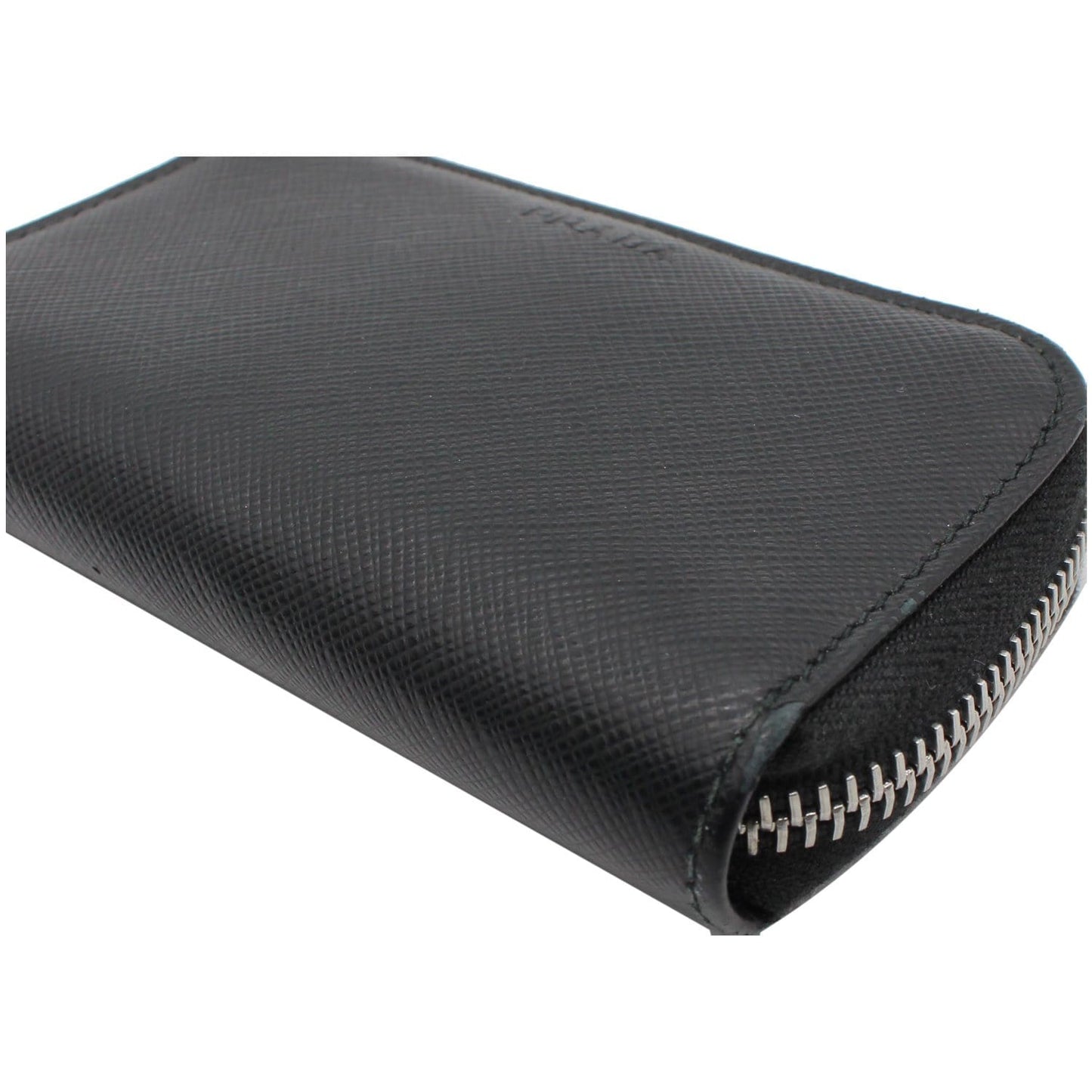 PRADA Saffiano Leather Key Case Holder Black - Final Sale