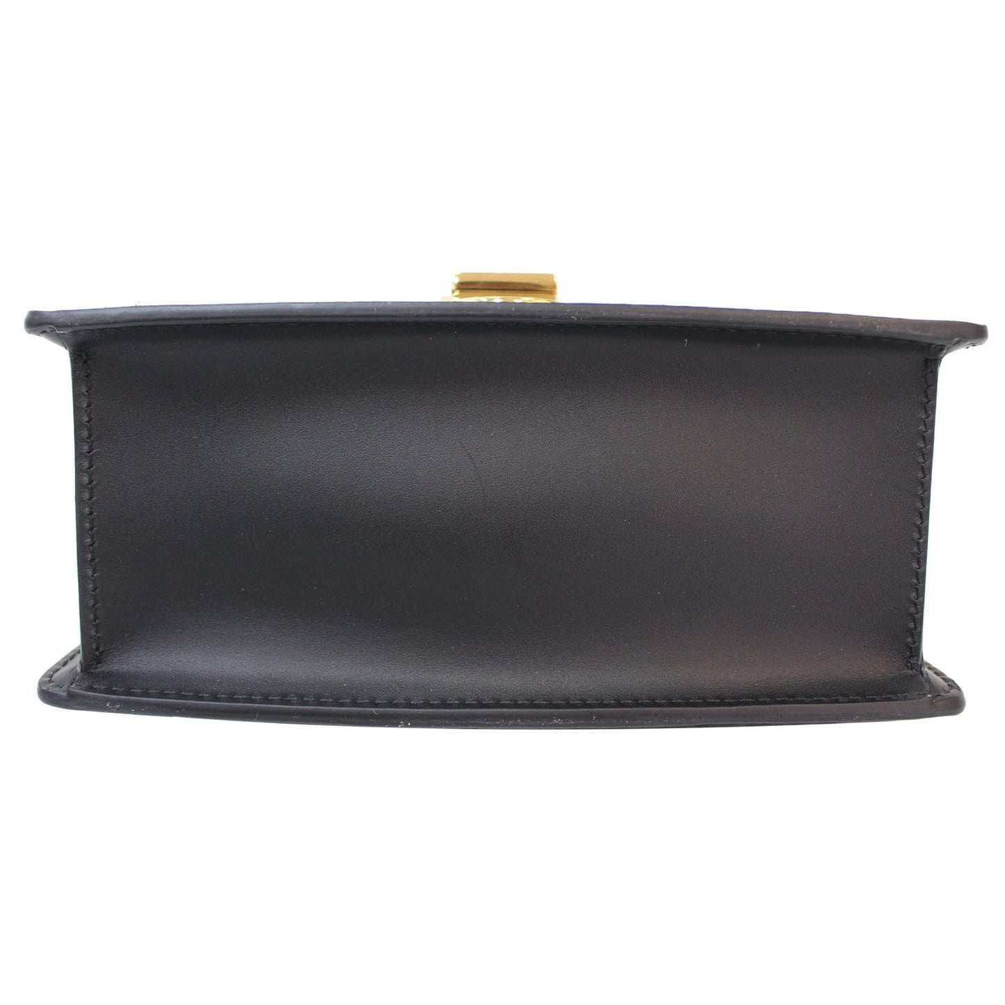 GUCCI Sylvie Mini Leather Crossbody Bag Black 470270