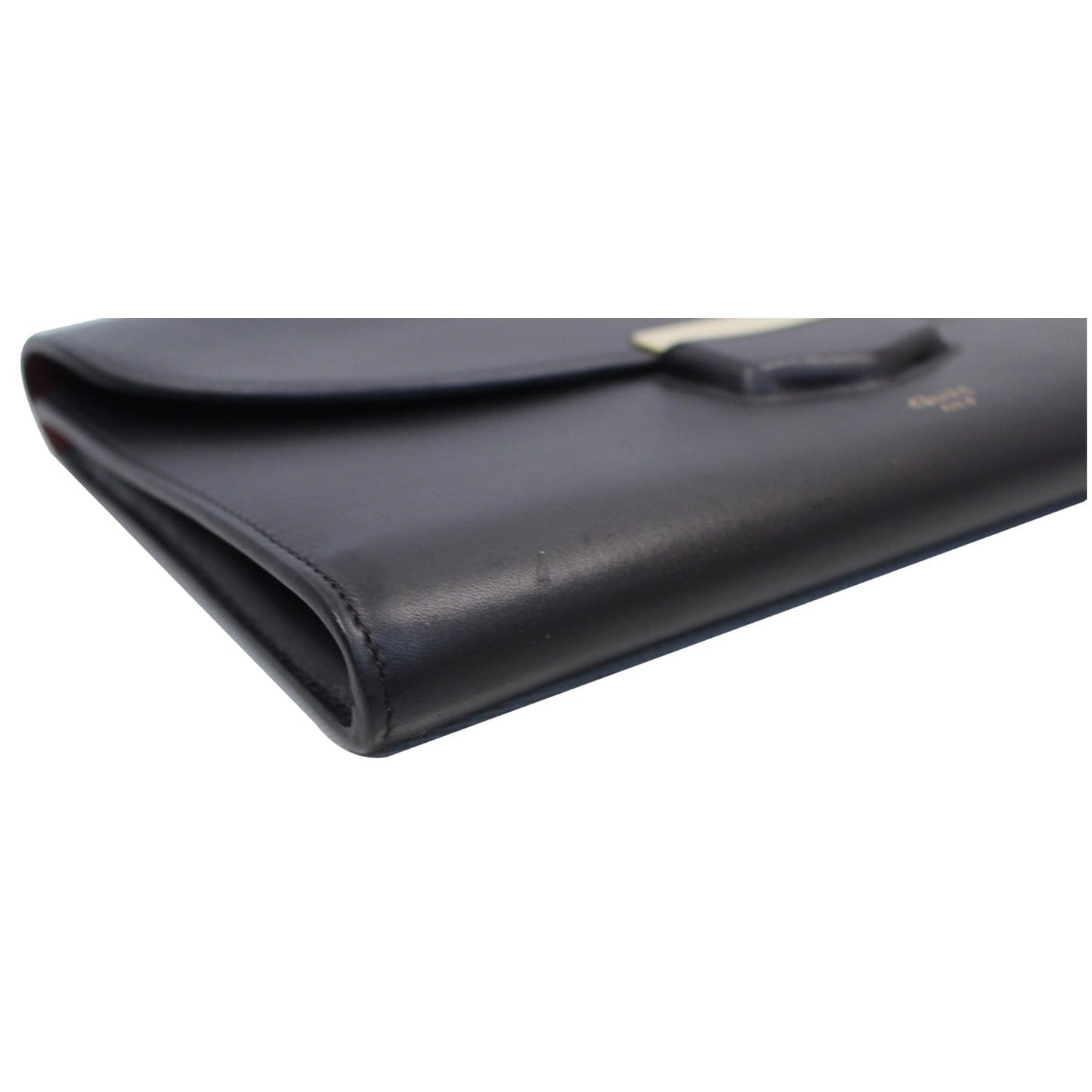 CELINE Trotteur Large Flap Multifunction Smooth Leather Wallet Black