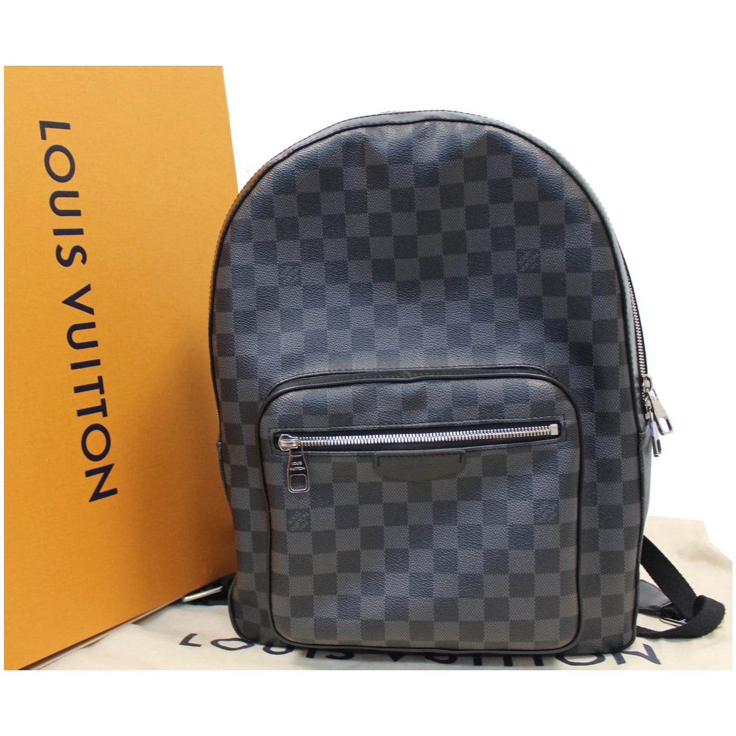 LOUIS VUITTON Josh Damier Graphite Backpack Bag Black