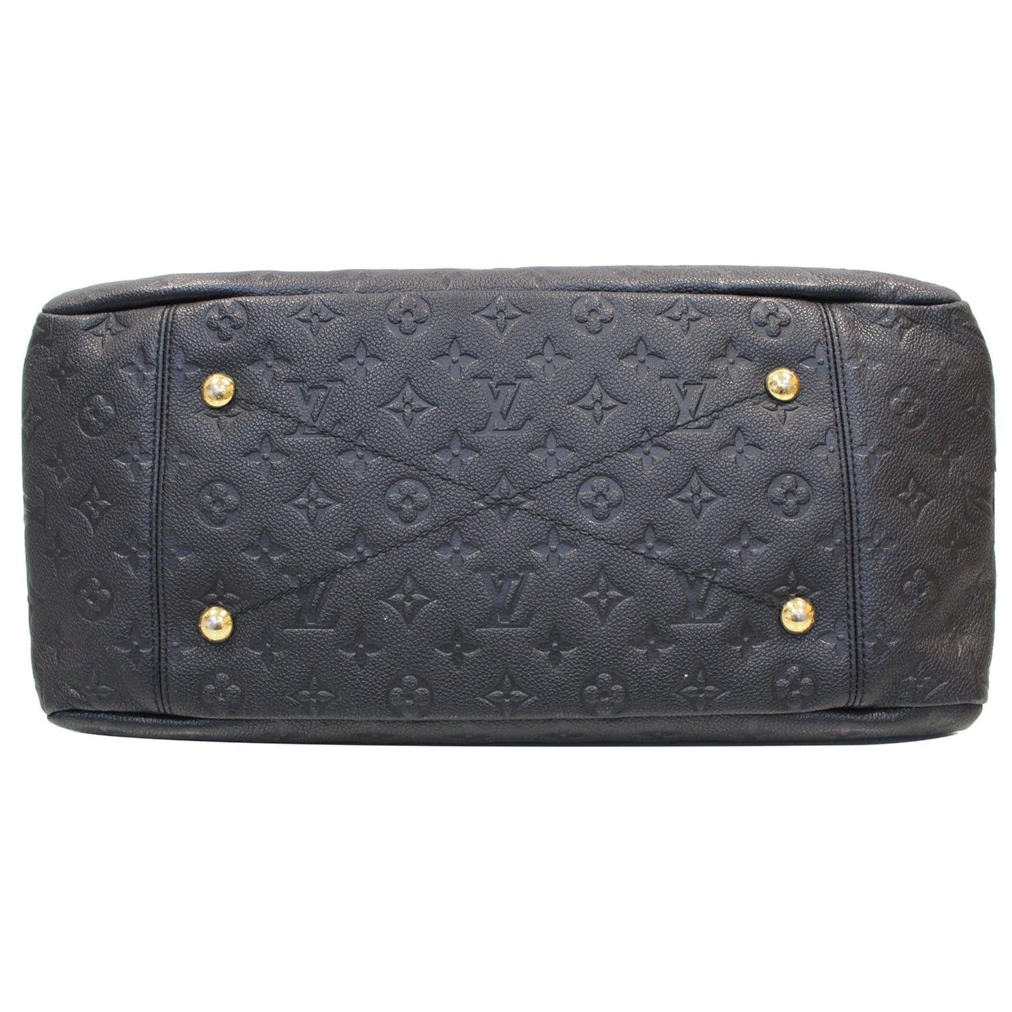 LOUIS VUITTON Artsy MM Empreinte Leather Shoulder Bag Black