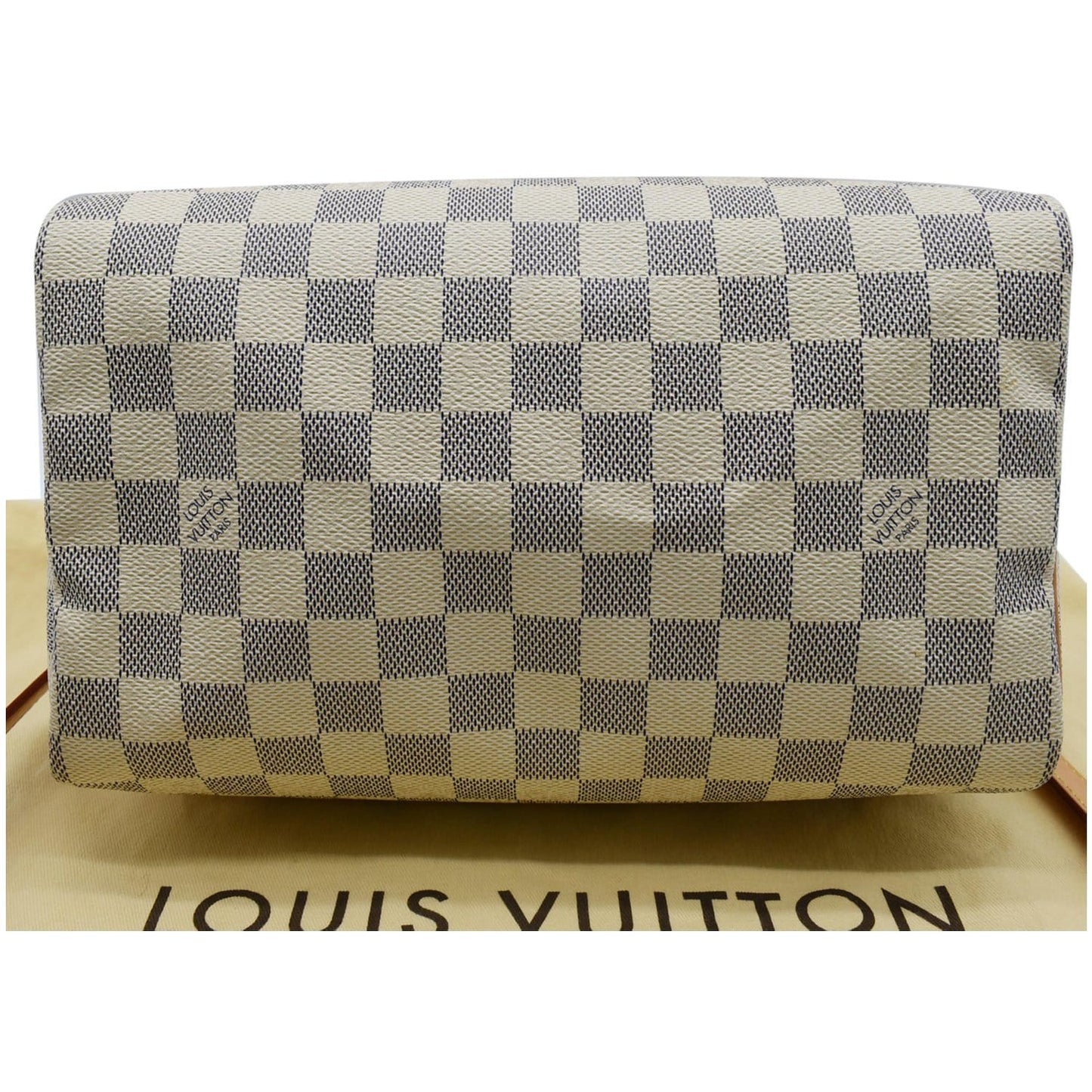 LOUIS VUITTON Speedy 25 Bandouliere Damier Azur Shoulder Bag White