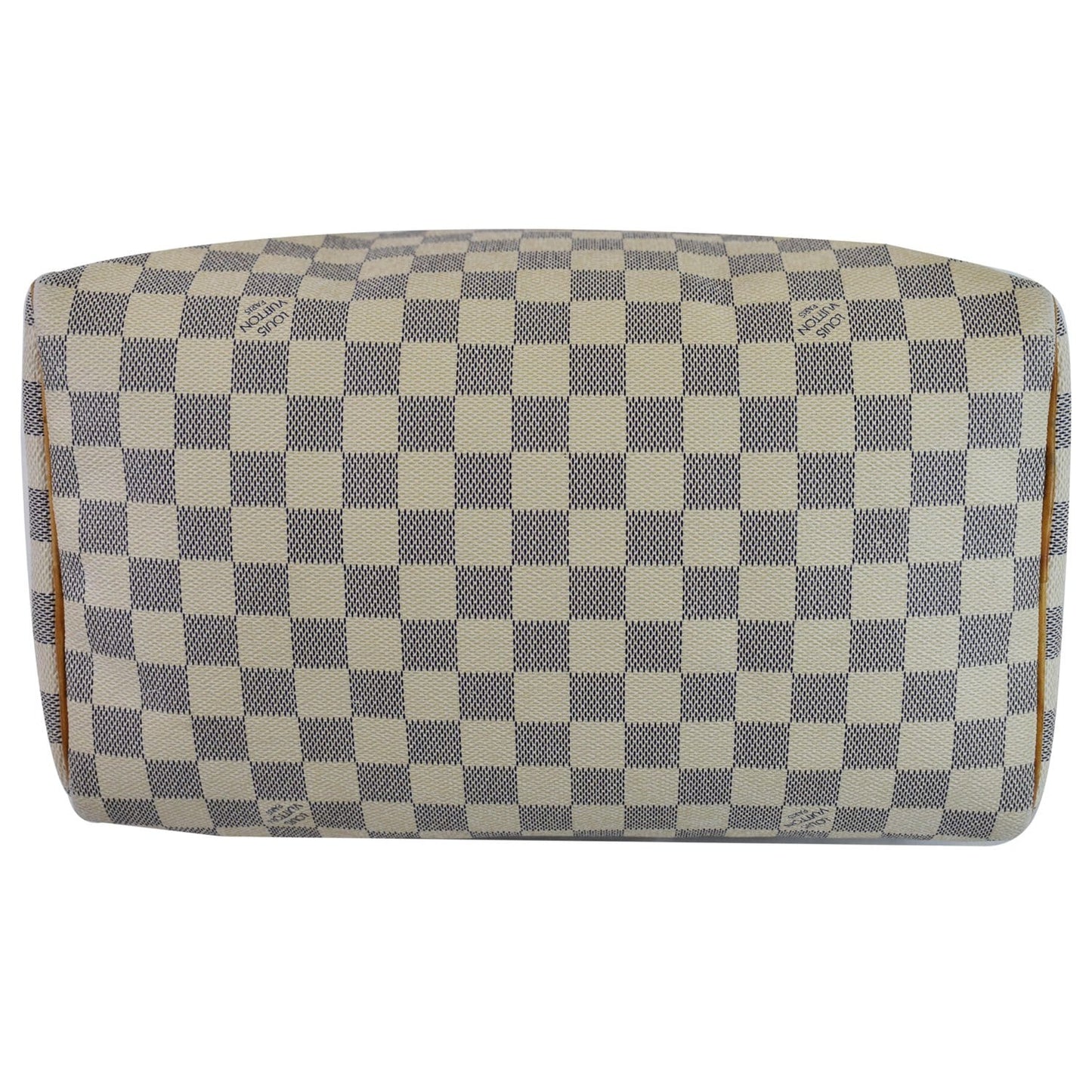 LOUIS VUITTON Speedy 30 Damier Azur Satchel Bag White