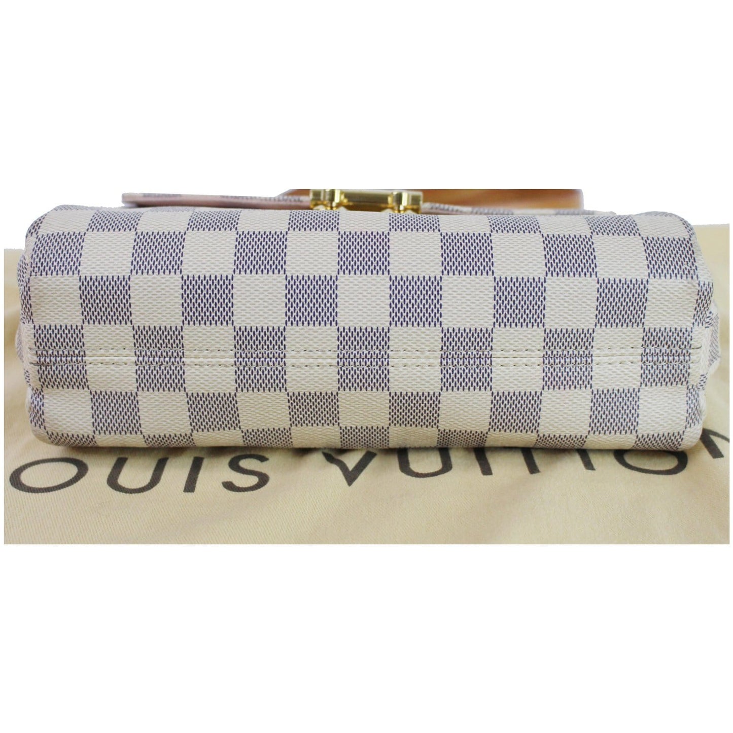 LOUIS VUITTON Croisette Damier Azur Shoulder Crossbody Bag White