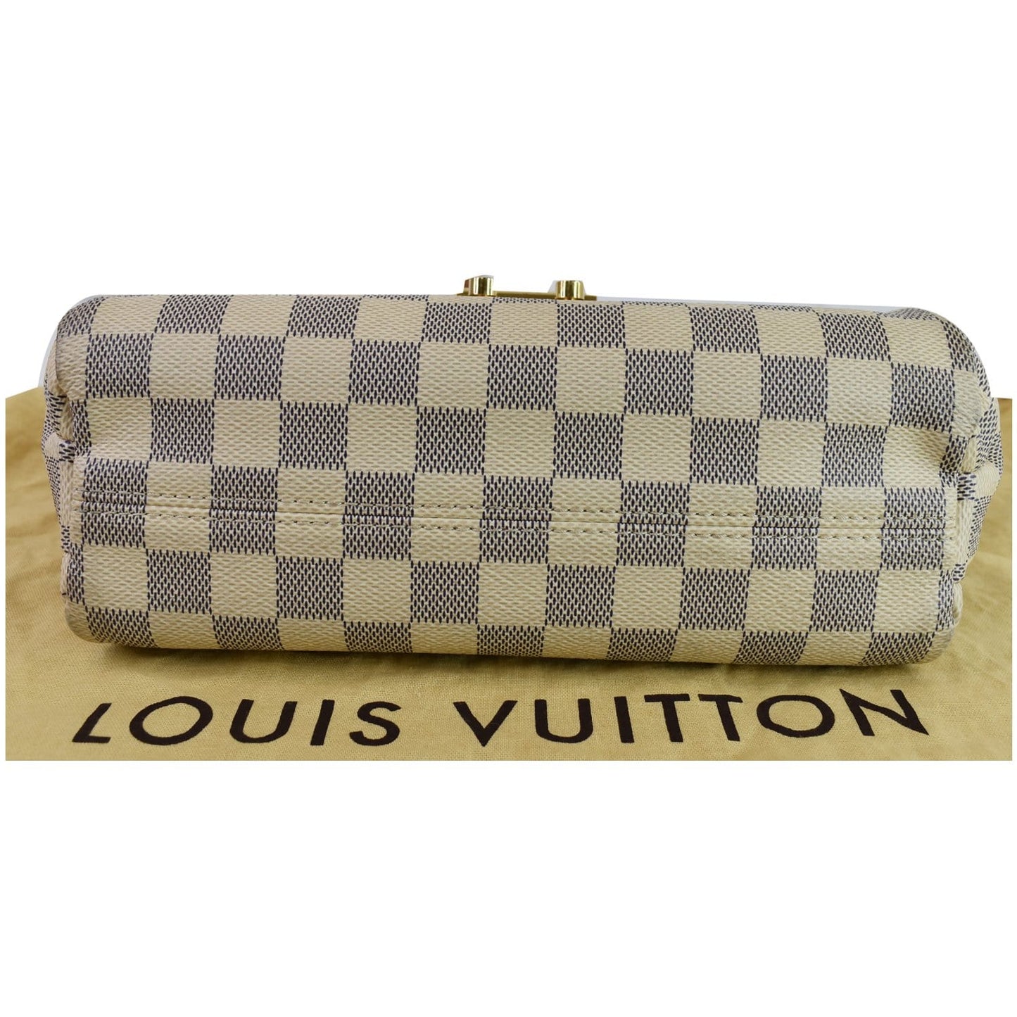 LOUIS VUITTON Croisette Damier Azur Shoulder Crossbody Bag White