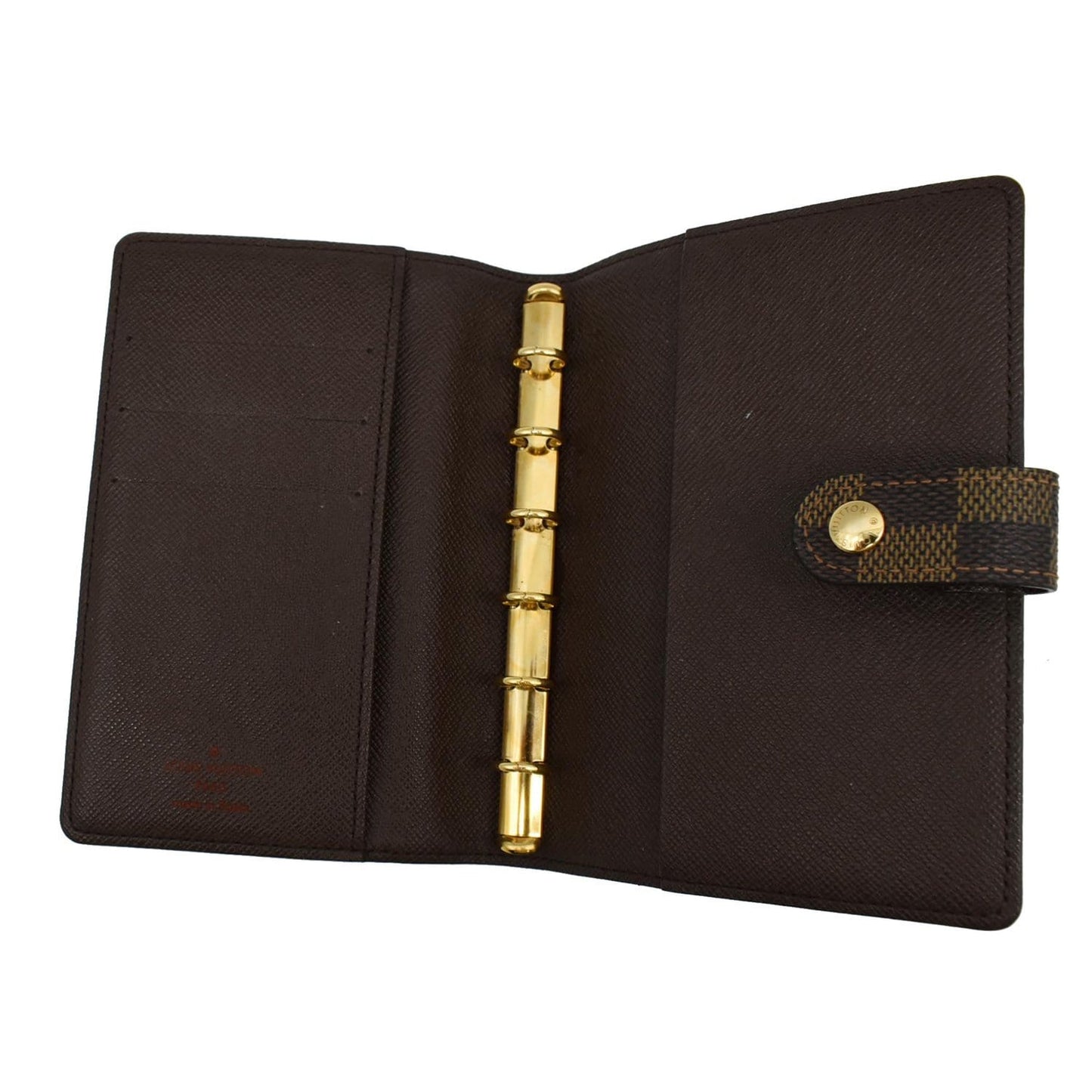 LOUIS VUITTON Agenda PM Damier Ebene Planner Cover Brown