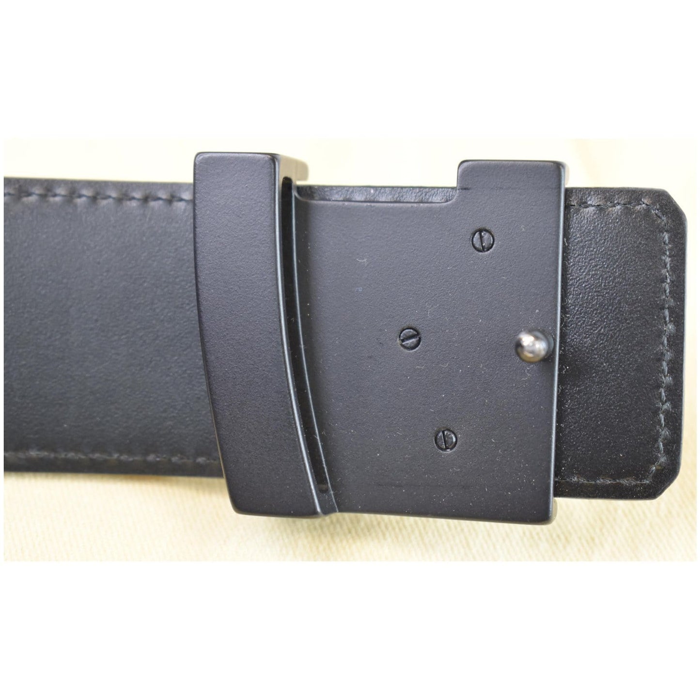 LOUIS VUITTON LV Initiales Damier Graphite Belt Black