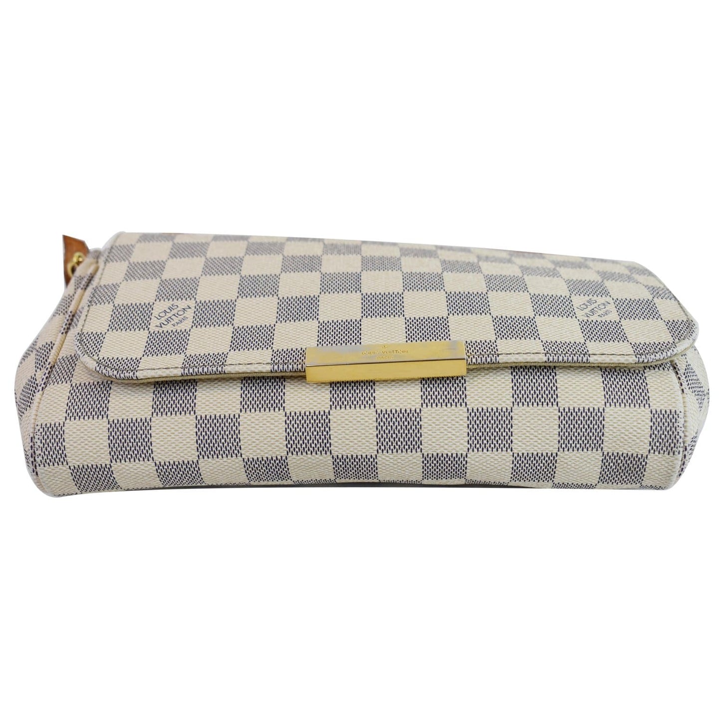 LOUIS VUITTON Favorite MM Damier Azur Crossbody Bag White