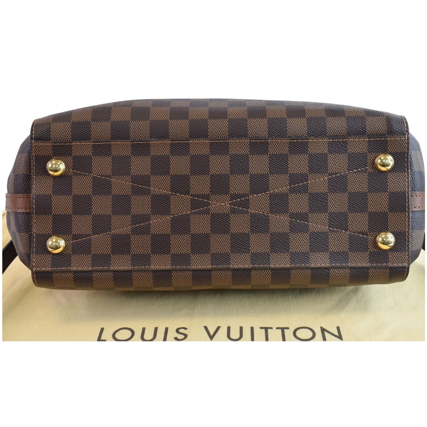 LOUIS VUITTON Greenwich Damier Ebene Shoulder Bag Brown