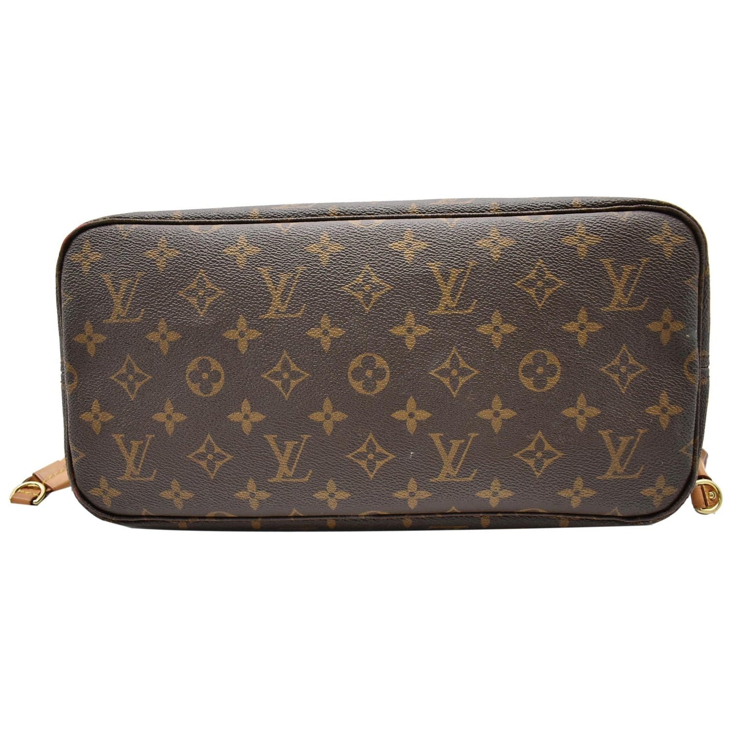 LOUIS VUITTON Neverfull MM Monogram Canvas Tote Bag Brown
