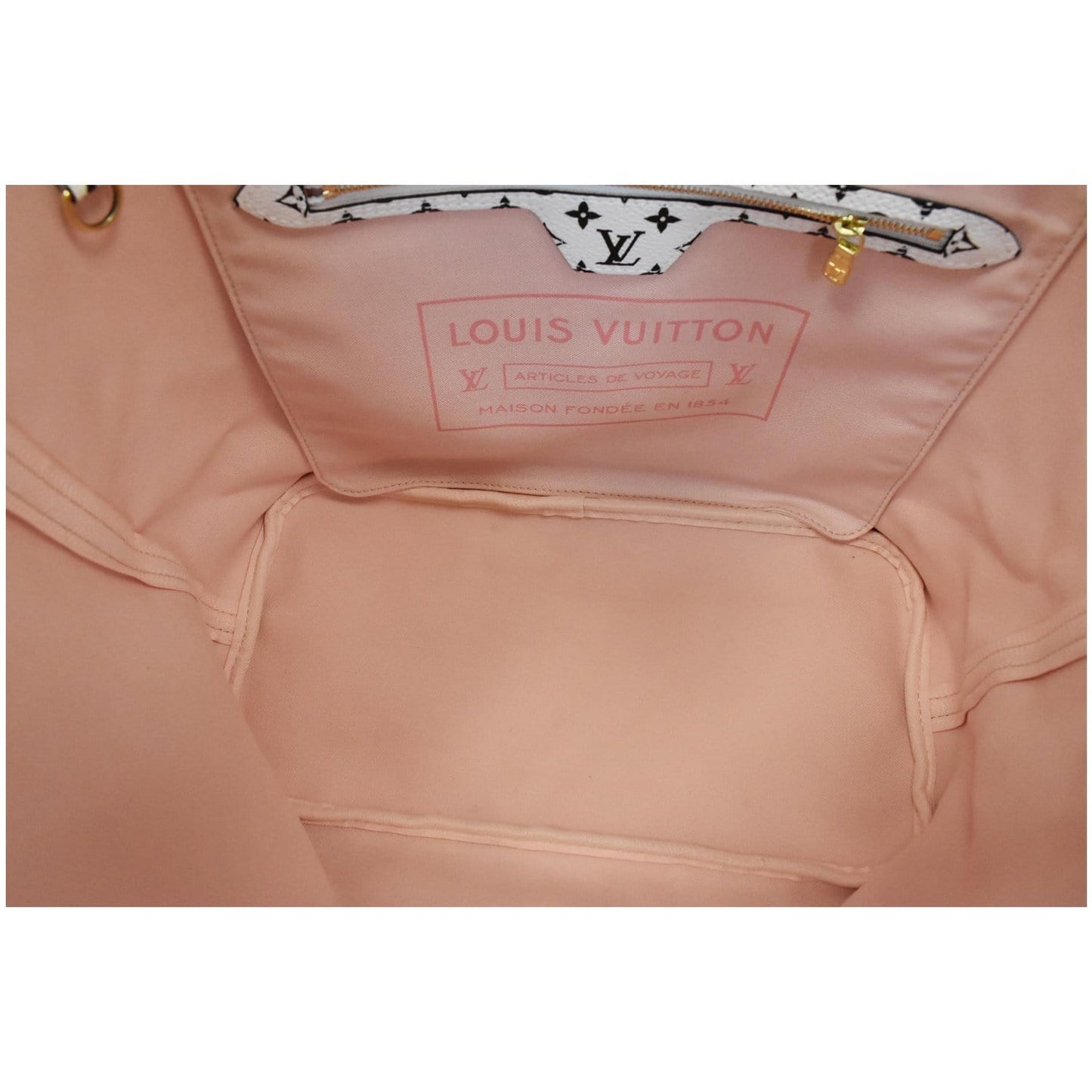 LOUIS VUITTON Giant Neverfull MM Monogram Canvas Shoulder Bag Red/Pink