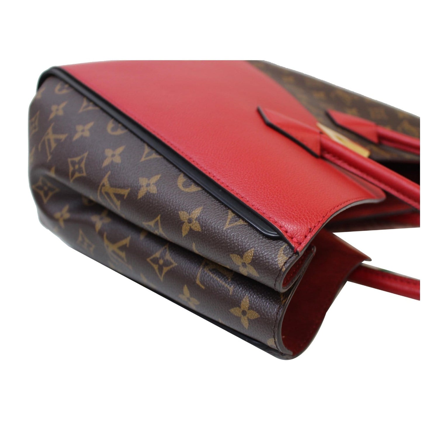 LOUIS VUITTON Kimono Monogram Calfskin Tote Bag Brown/Cerise