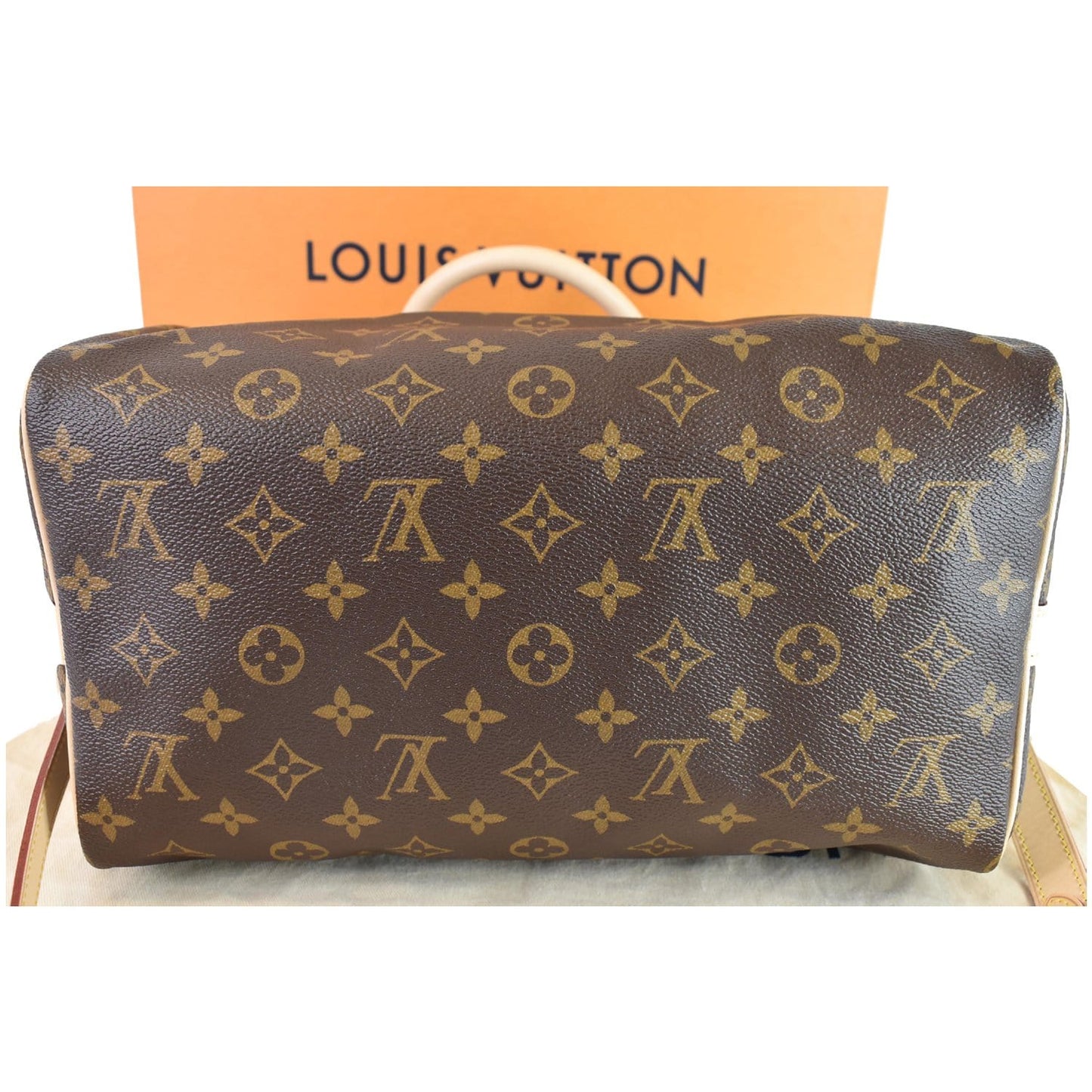 LOUIS VUITTON Speedy 30 Bandouliere Monogram Canvas Shoulder Bag Brown