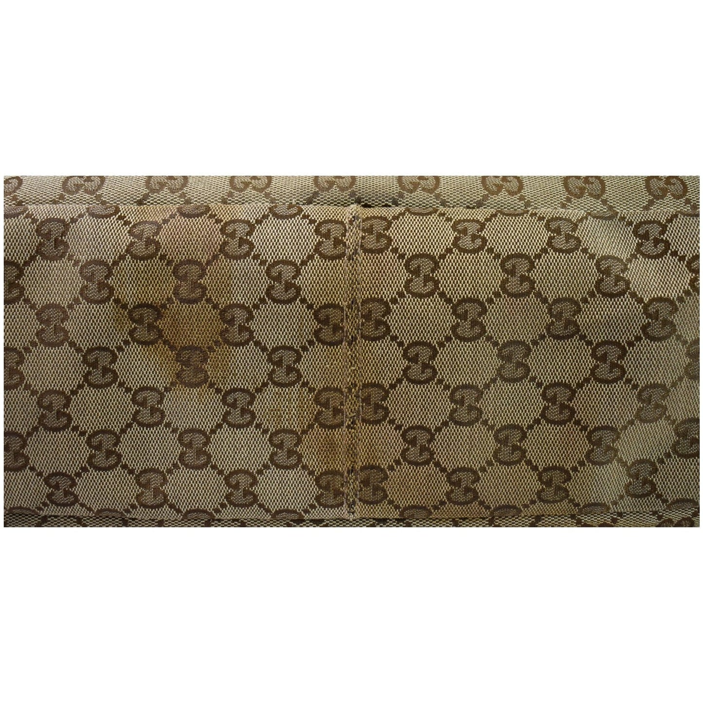 GUCCI Horsebit GG Canvas Large Hobo Bag Beige