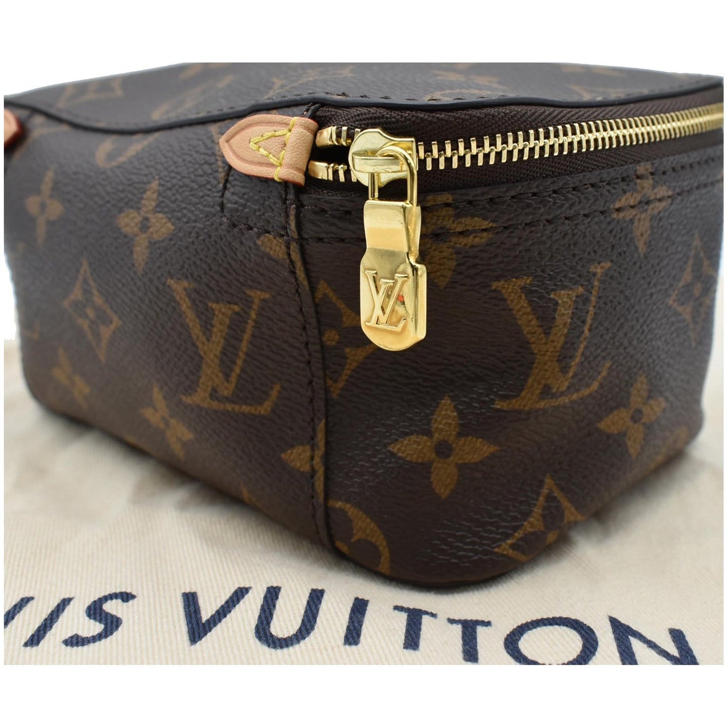 LOUIS VUITTON Packing Cube PM Monogram Canvas Cosmetic Bag Brown