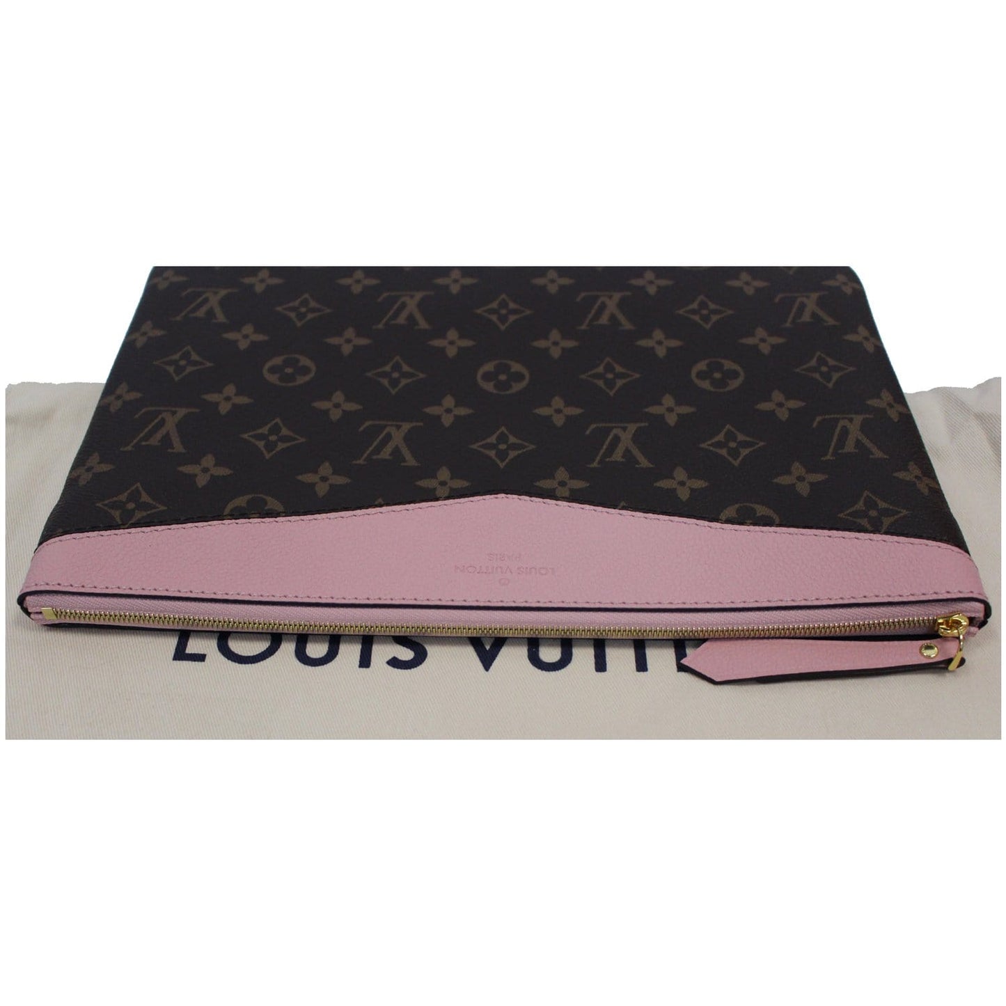 LOUIS VUITTON Daily Pouch Monogram Canvas Clutch Rose