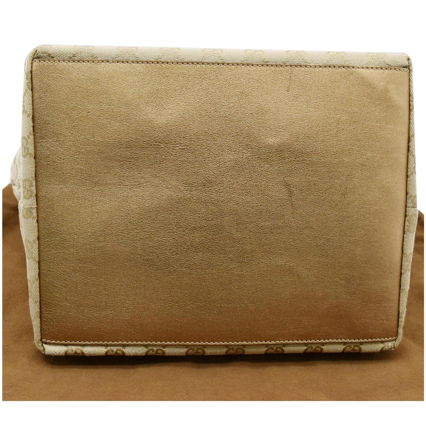 GUCCI Sherry GG Canvas Leather Tote Bag Beige 131231