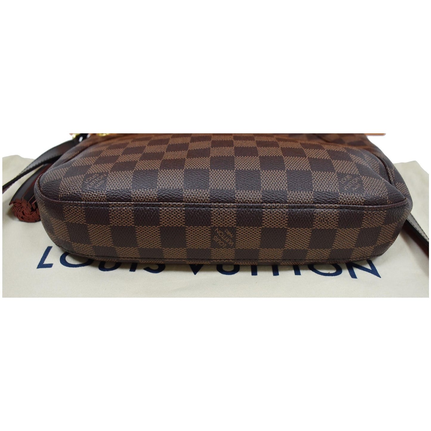 LOUIS VUITTON South Bank Besace Damier Ebene Crossbody Bag Brown