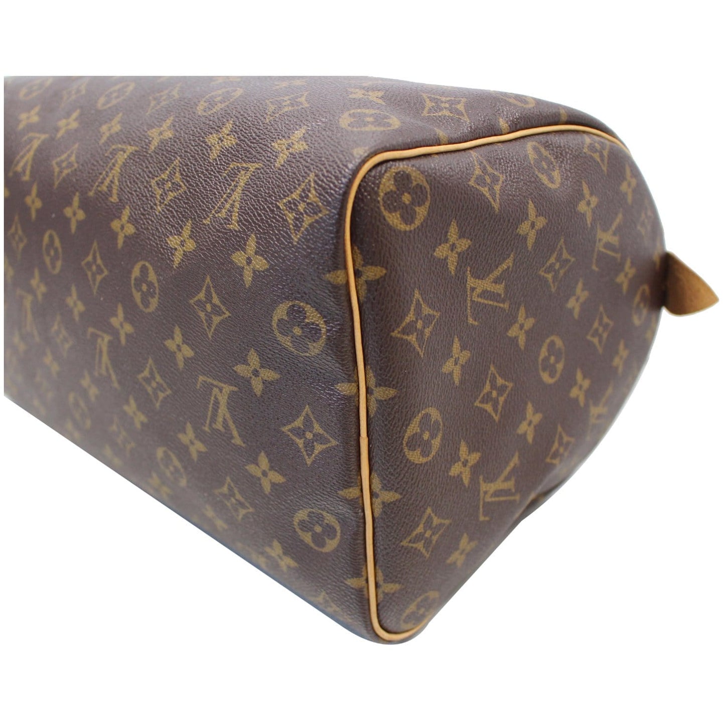 Louis Vuitton Speedy 35 Monogram Canvas Satchel Bag Brown