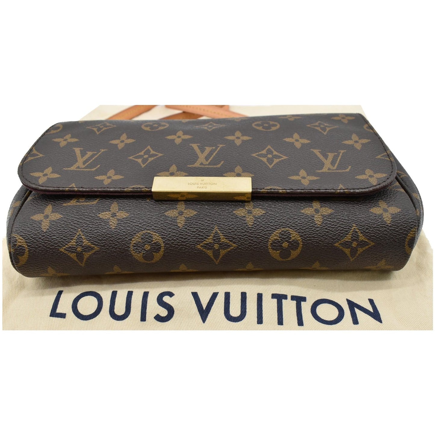 LOUIS VUITTON Favorite MM Monogram Canvas Crossbody Bag Brown