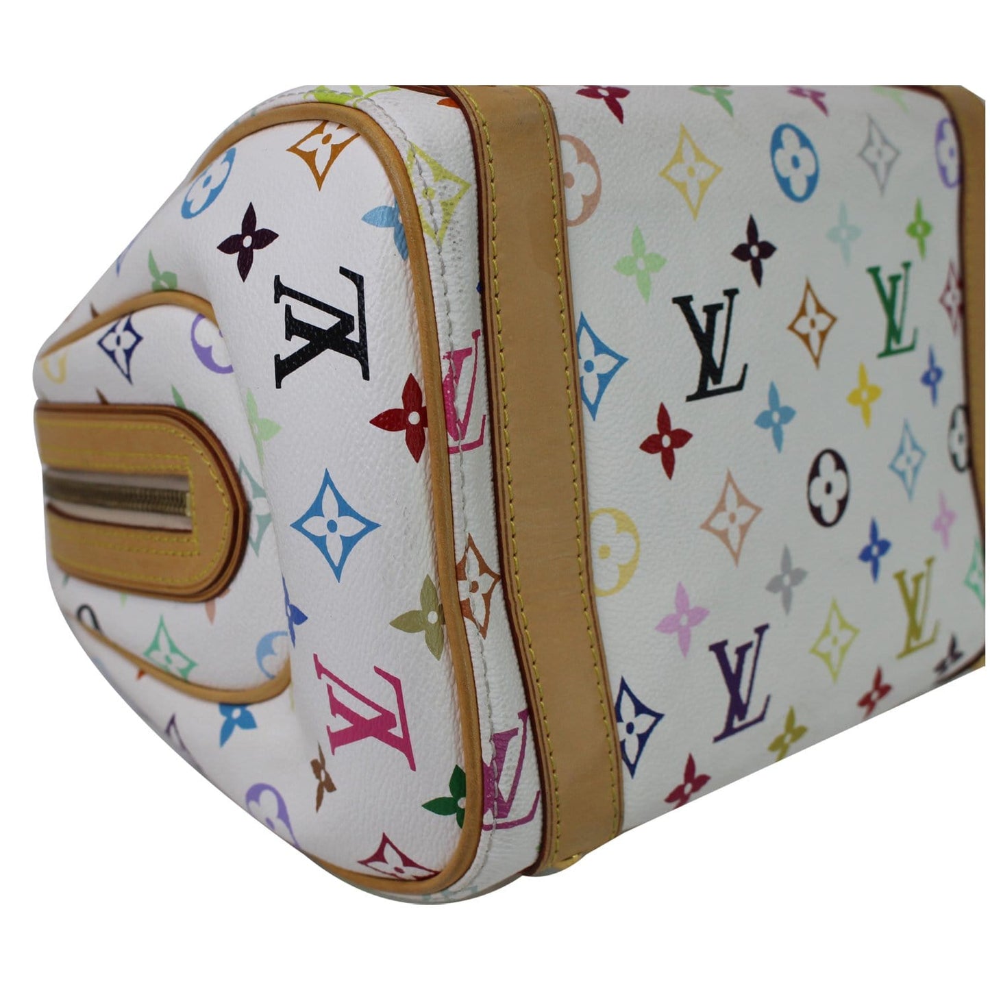 LOUIS VUITTON Priscilla Monogram Multicolore Canvas Handbag White