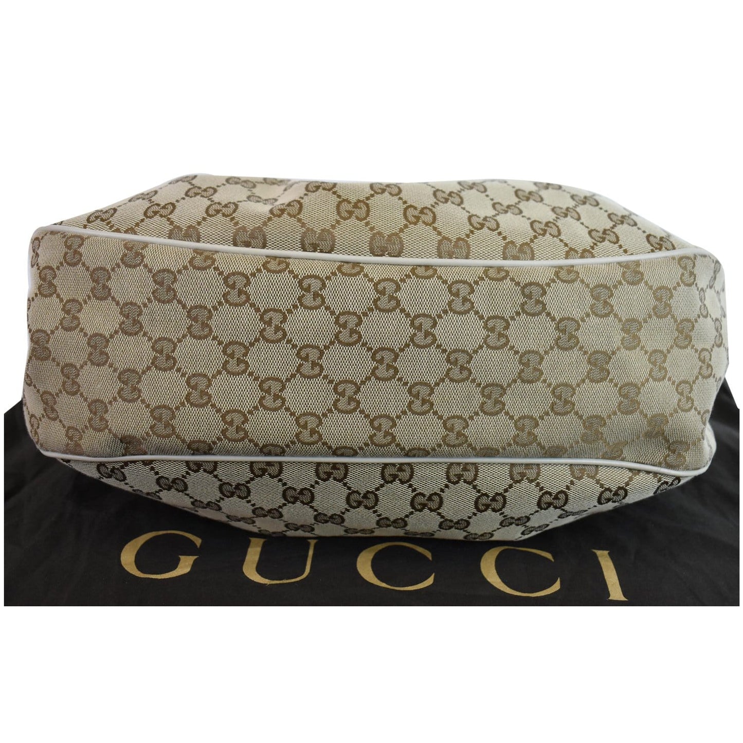 GUCCI Medium Sukey GG Canvas Hobo Bag Beige 232955