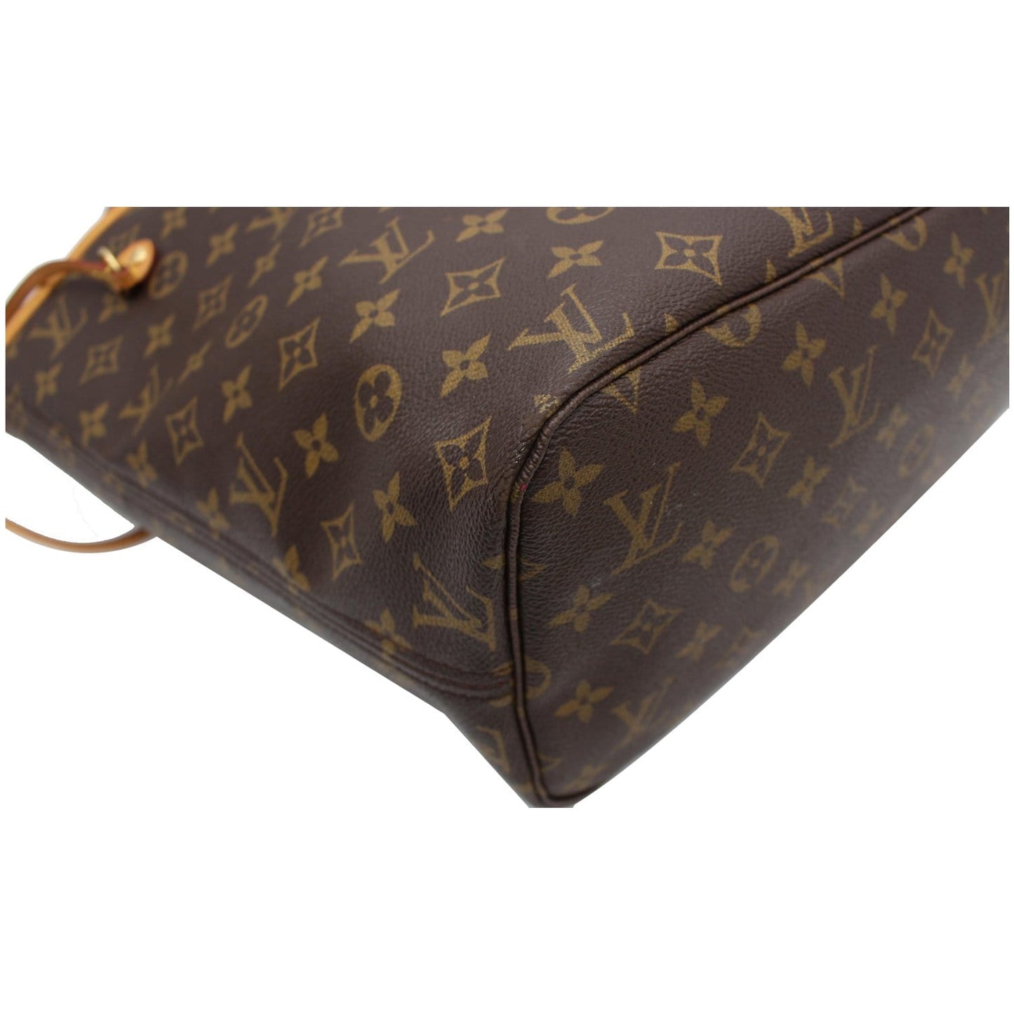 LOUIS VUITTON Neverfull MM Monogram Canvas Tote Bag Brown