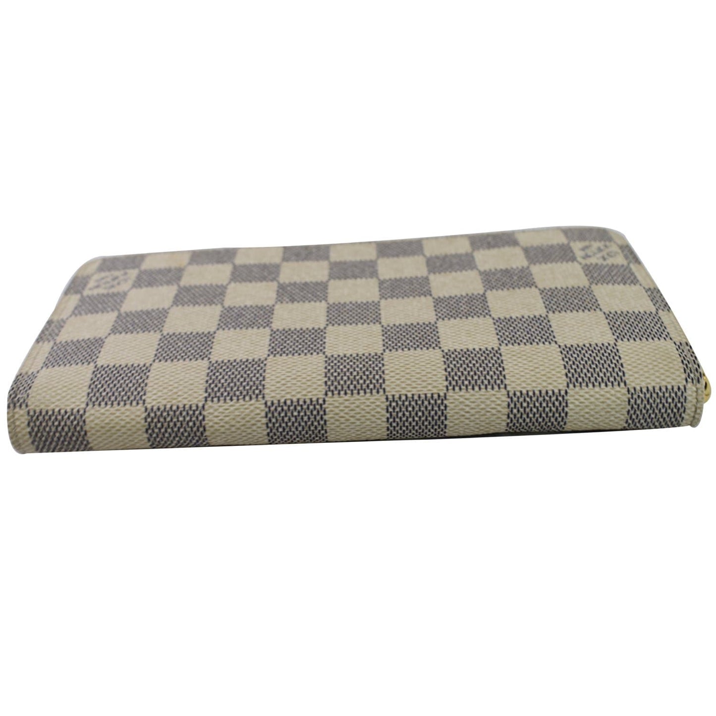 LOUIS VUITTON Damier Azur Zippy Long Wallet White