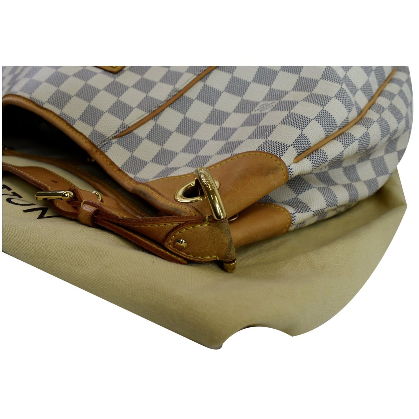 LOUIS VUITTON Galliera GM Damier Azur Shoulder Bag White