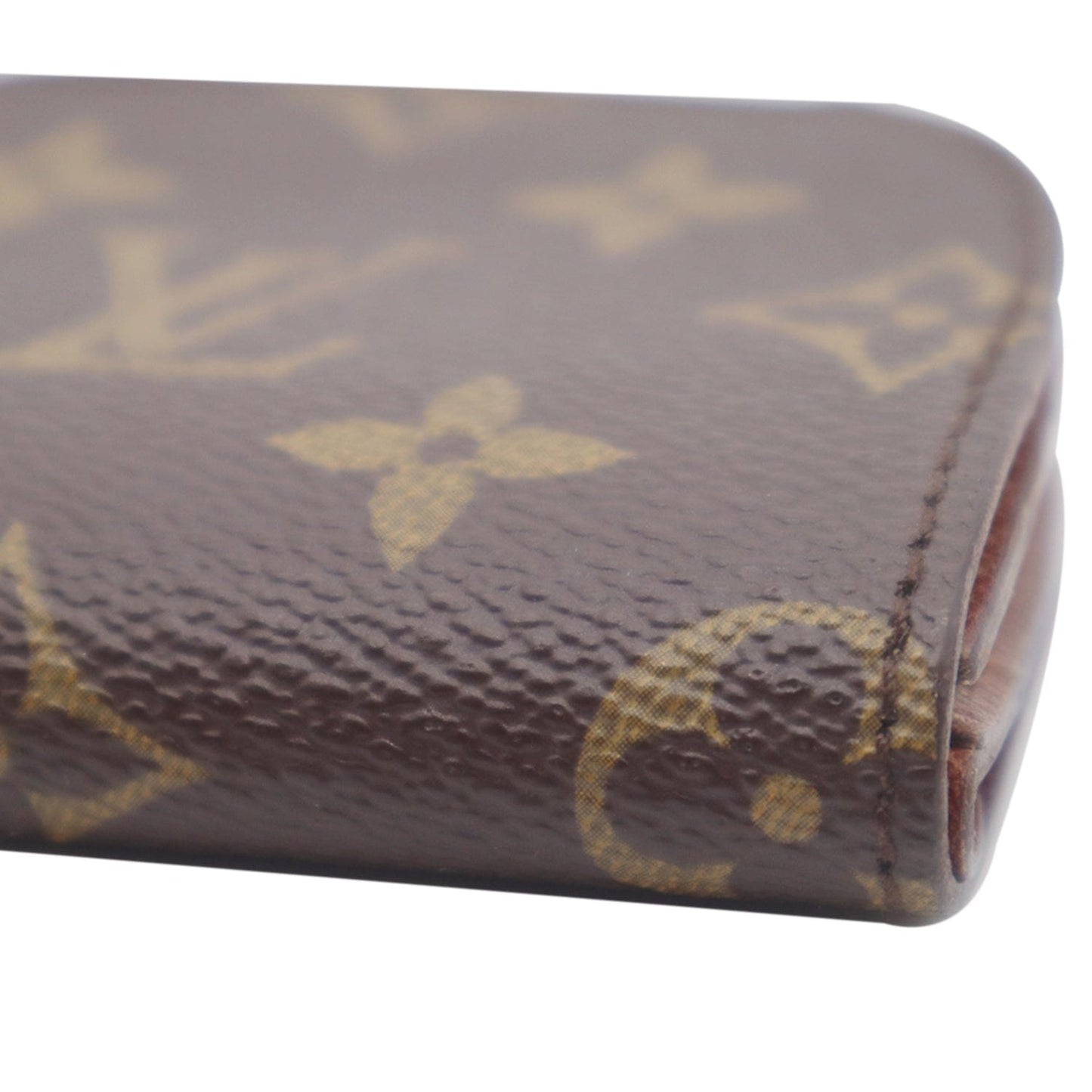 LOUIS VUITTON Monogram Canvas Porte Monnaie Gousset Coin Purse Brown