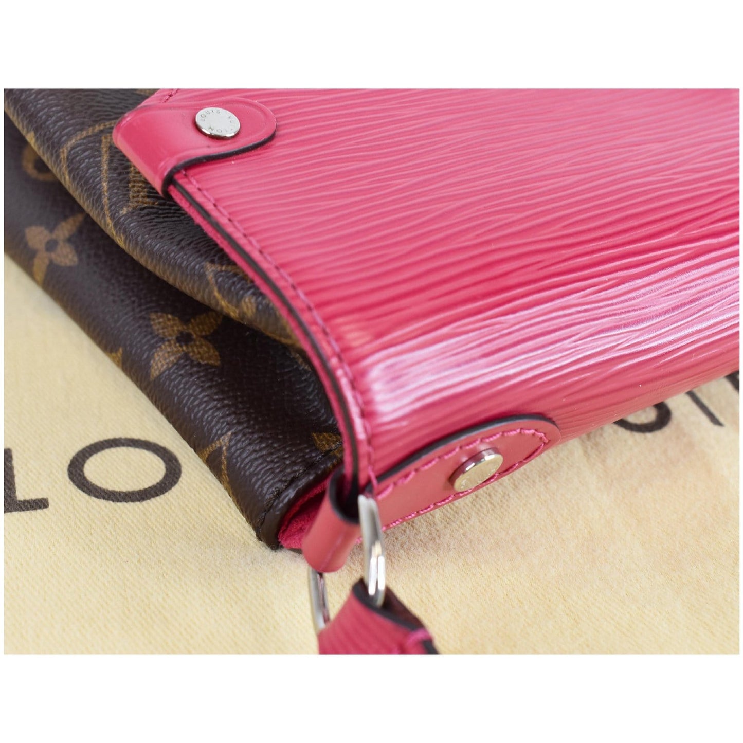 LOUIS VUITTON Saint Michel Monogram Epi Shoulder Bag Red