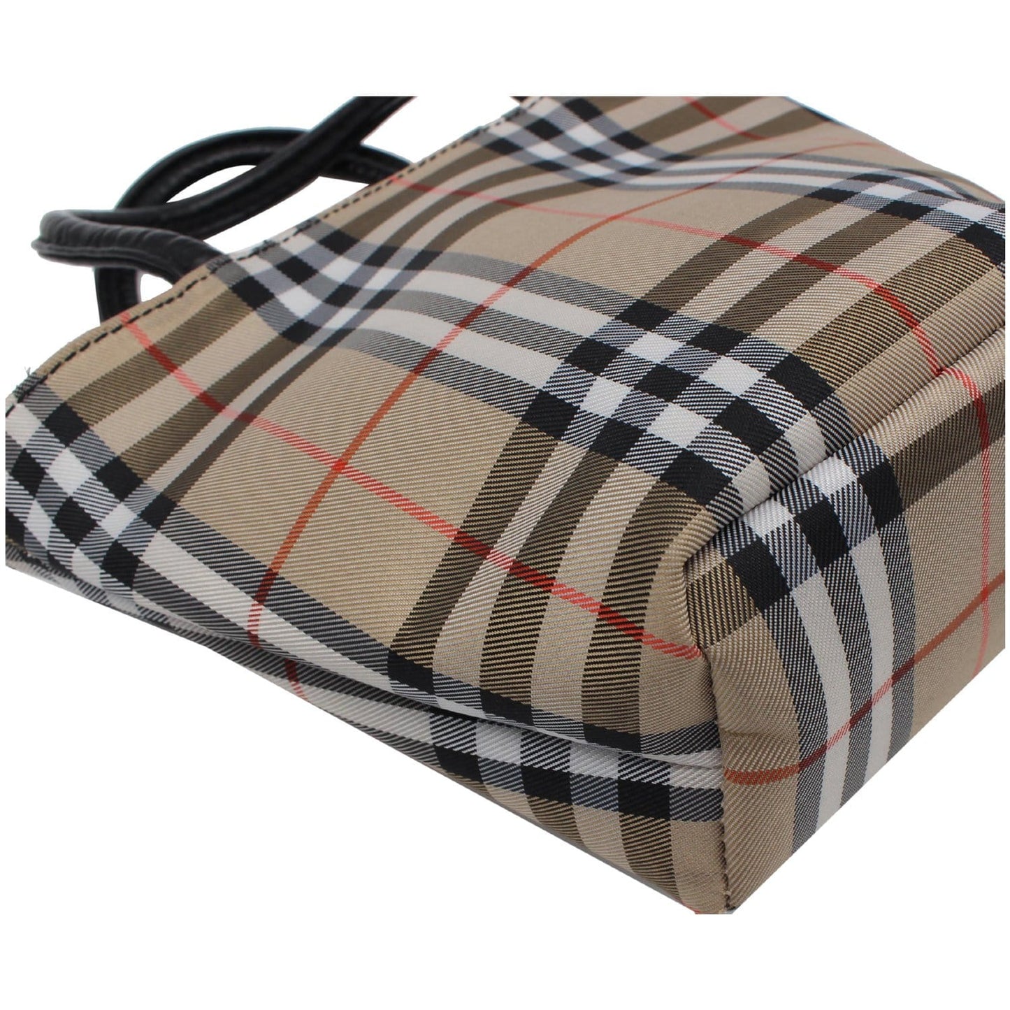 BURBERRY Mini Nova Check Canvas Tote Bag Beige