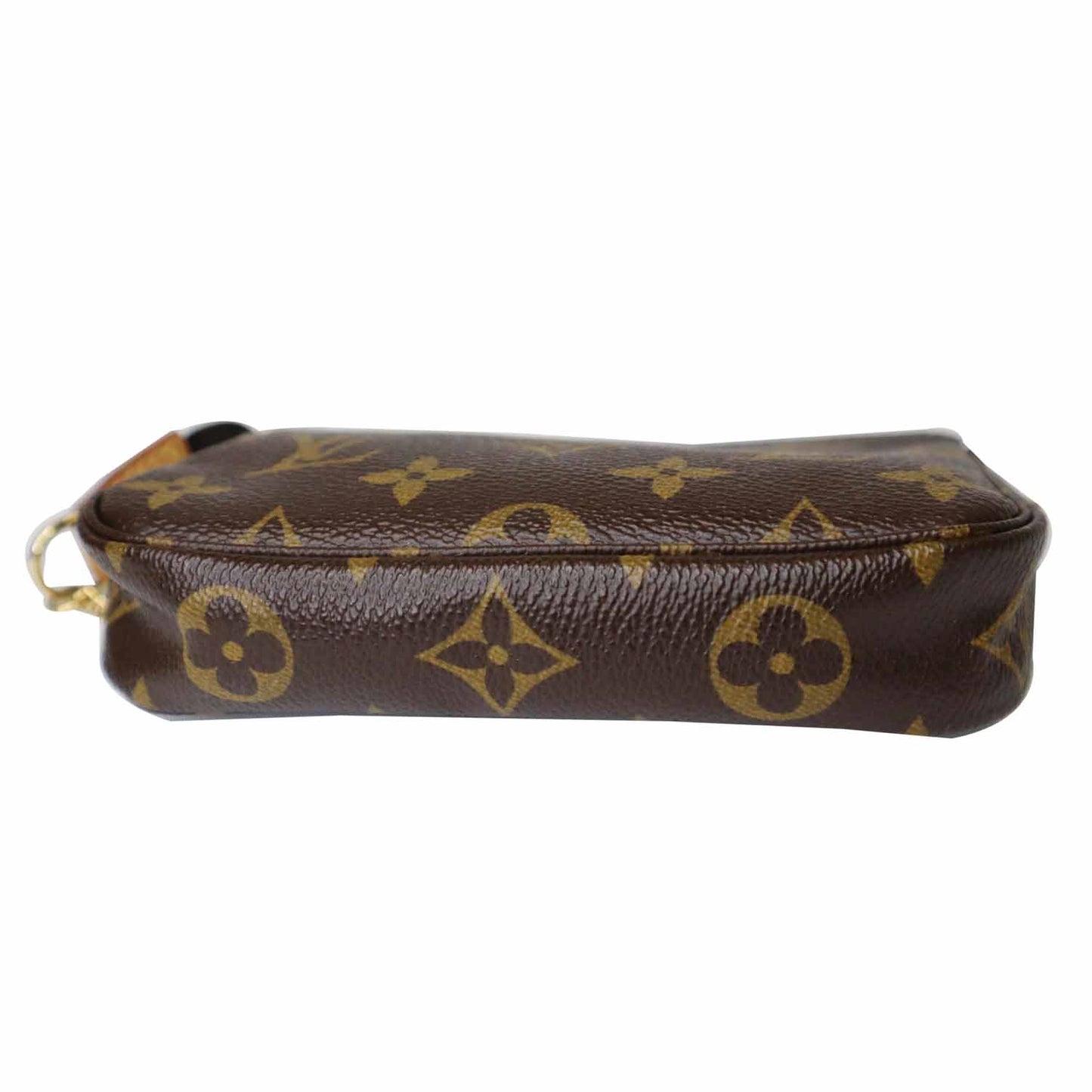 LOUIS VUITTON Mini Pochette Monogram Canvas Accessories Pouch Brown