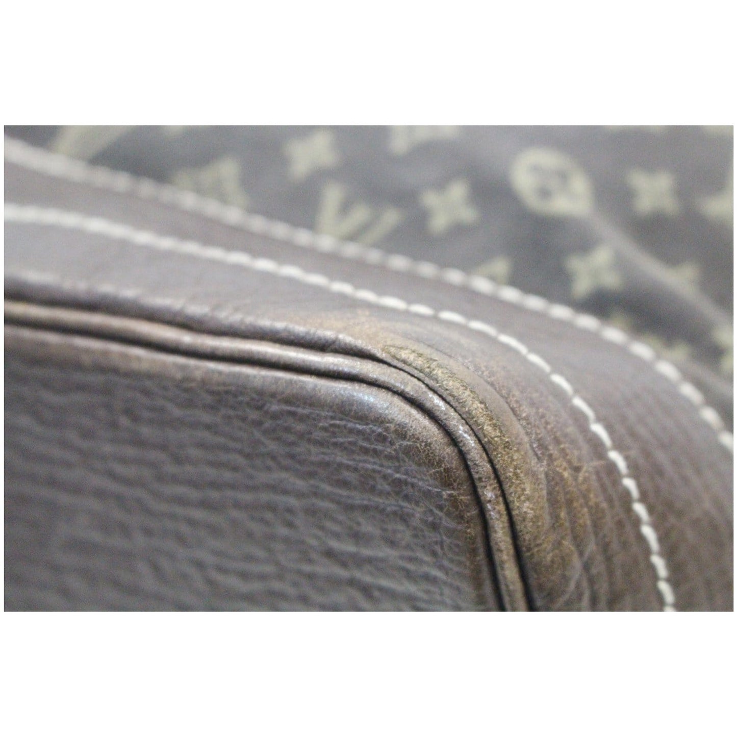 LOUIS VUITTON Large Noe Monogram Mini Lin Shoulder Bag Black