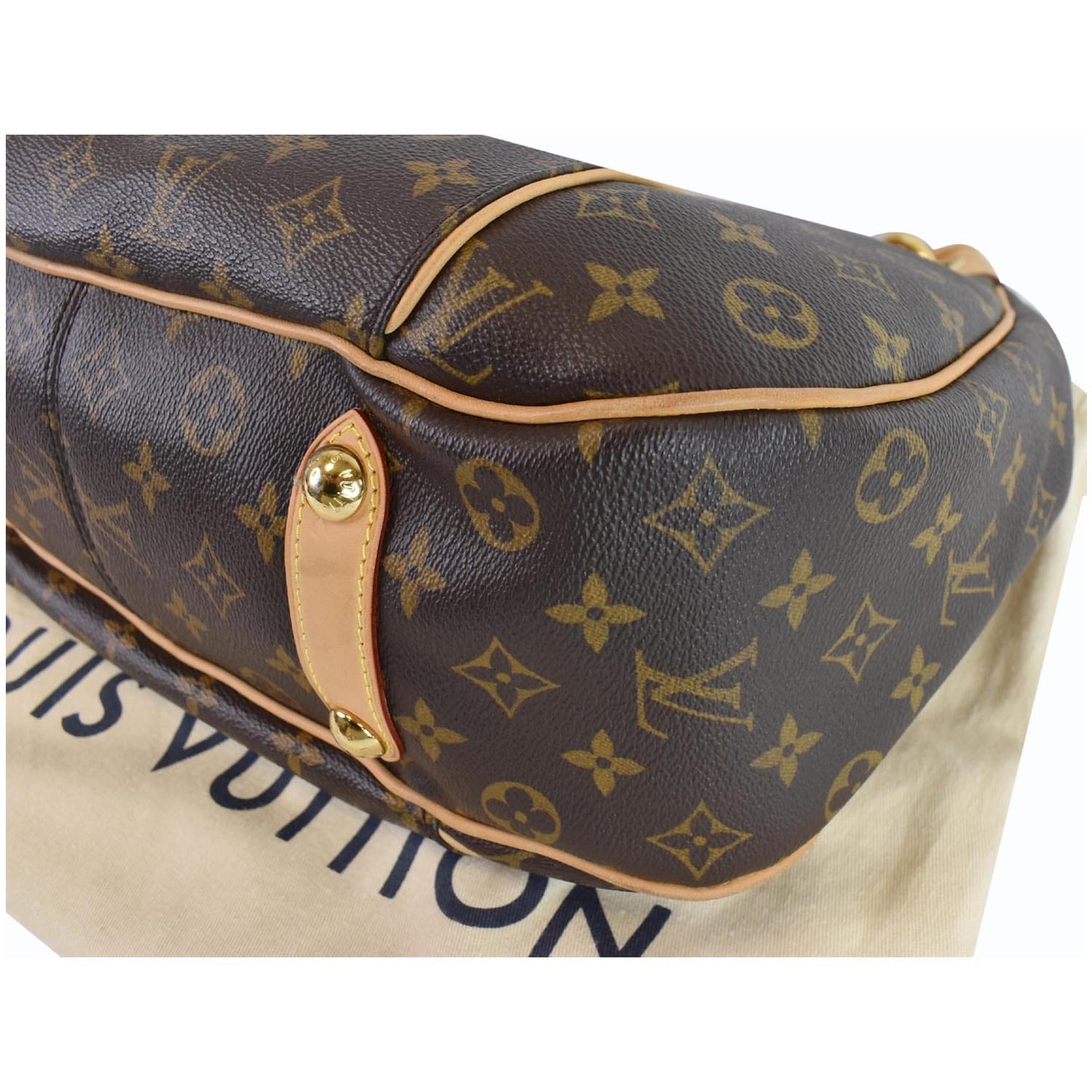 LOUIS VUITTON Galliera PM Monogram Canvas Shoulder Bag Brown