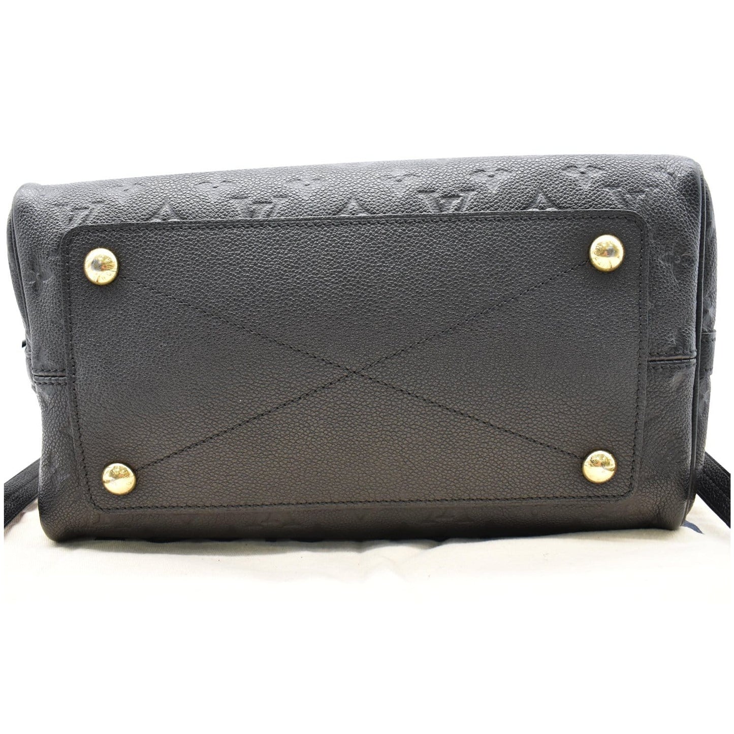 LOUIS VUITTON Speedy 30 Bandouliere Monogram Empreinte Leather Shoulder Bag Black