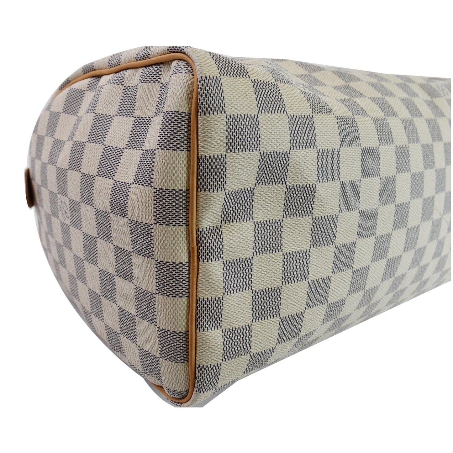 LOUIS VUITTON Speedy 30 Damier Azur Satchel Bag White