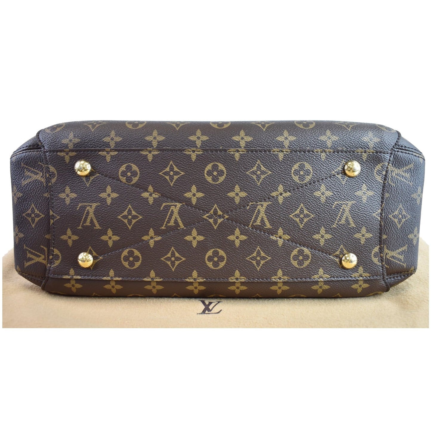 LOUIS VUITTON Montaigne GM Monogram Canvas Shoulder Bag Brown