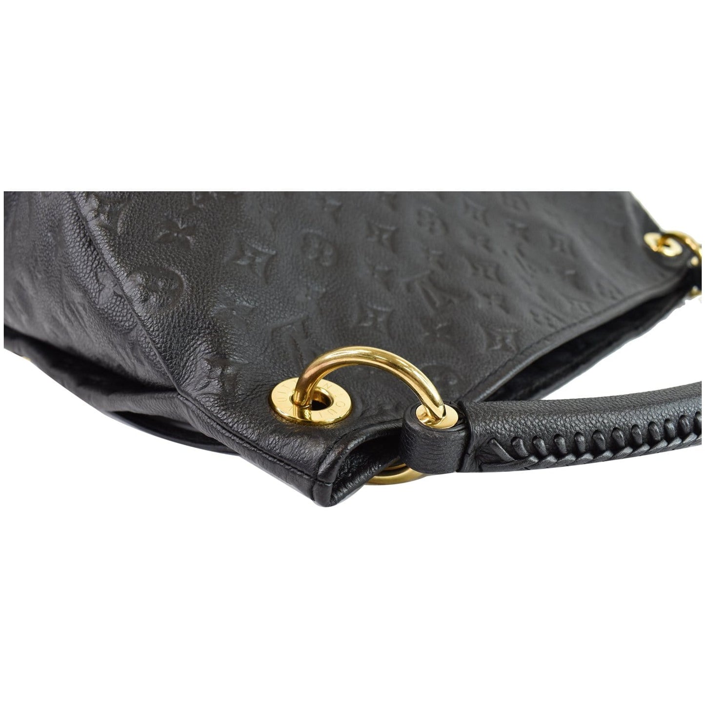 LOUIS VUITTON Artsy MM Empreinte Leather Shoulder Bag Black