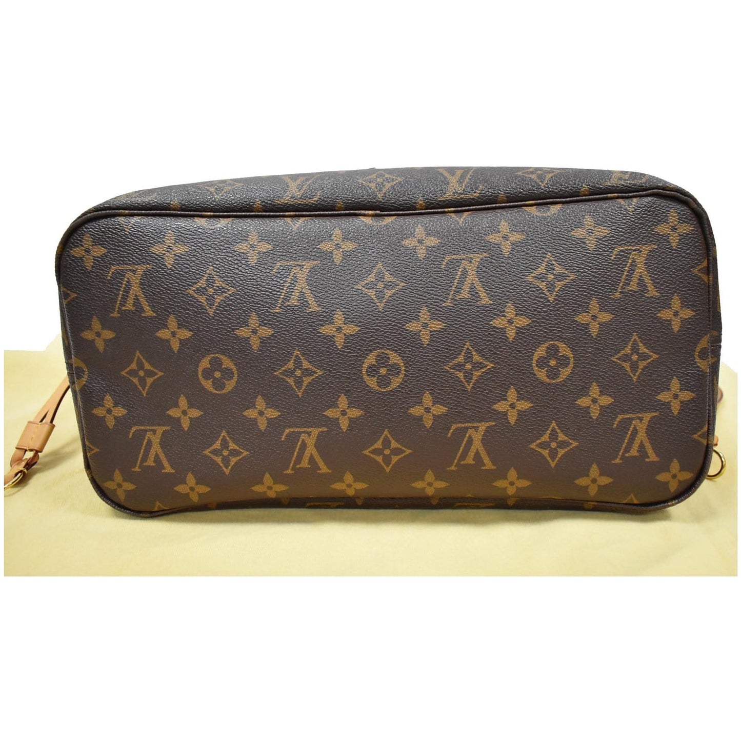 LOUIS VUITTON Neverfull MM Monogram Canvas Tote Shoulder Bag Brown