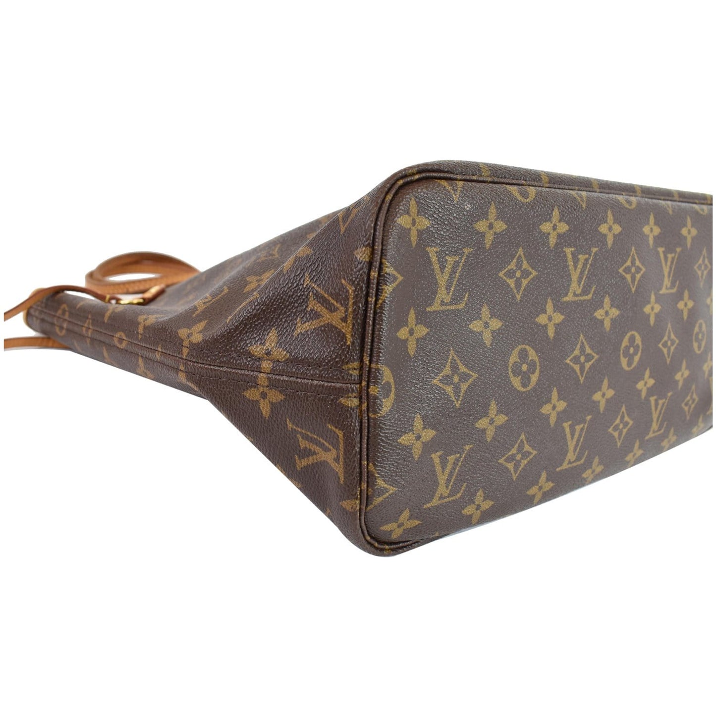 LOUIS VUITTON Neverfull MM Monogram Canvas Tote Shoulder Bag Brown