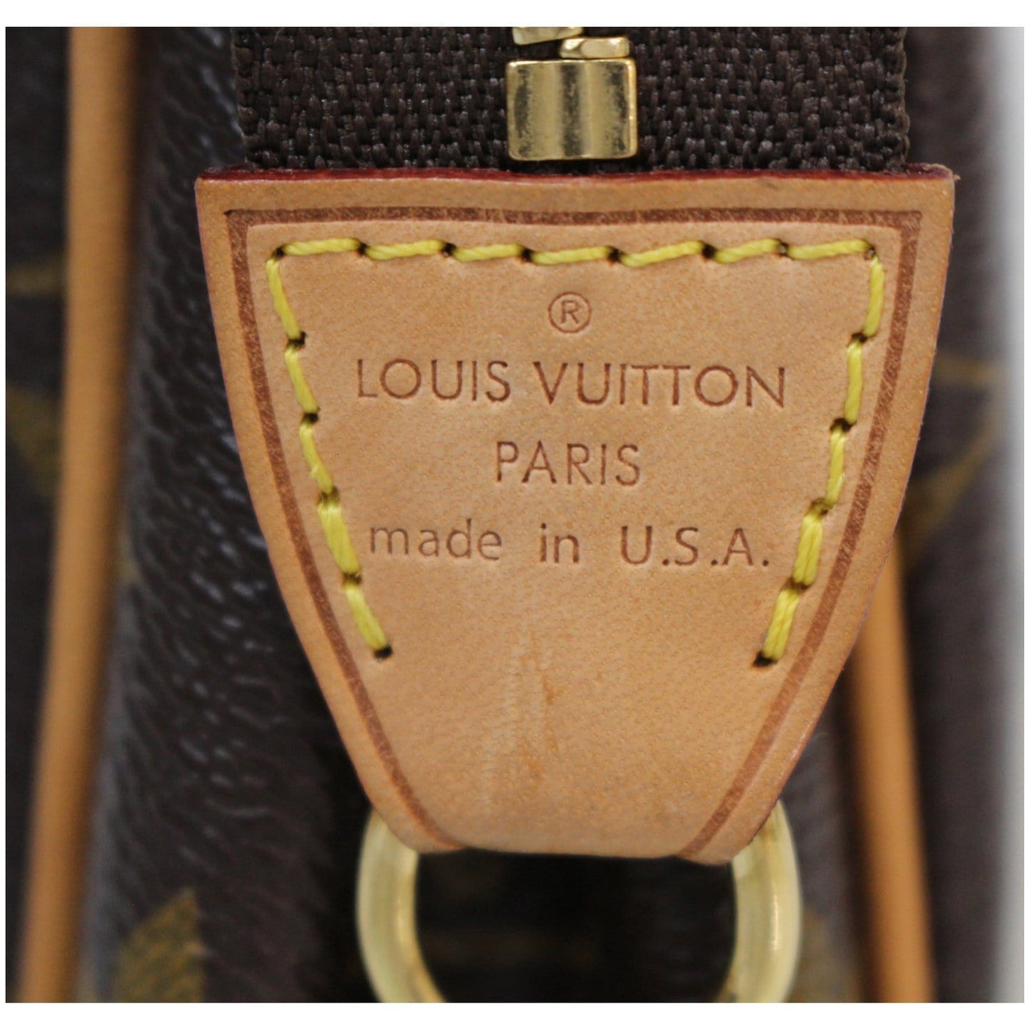 LOUIS VUITTON Pochette Eva Monogram Canvas Crossbody Bag Brown