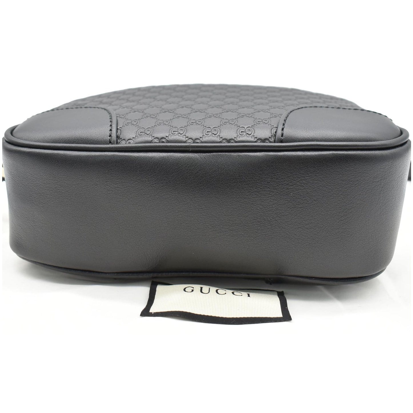 GUCCI Bree Mini GG Microguccissima Leather Crossbody Bag Black 449413